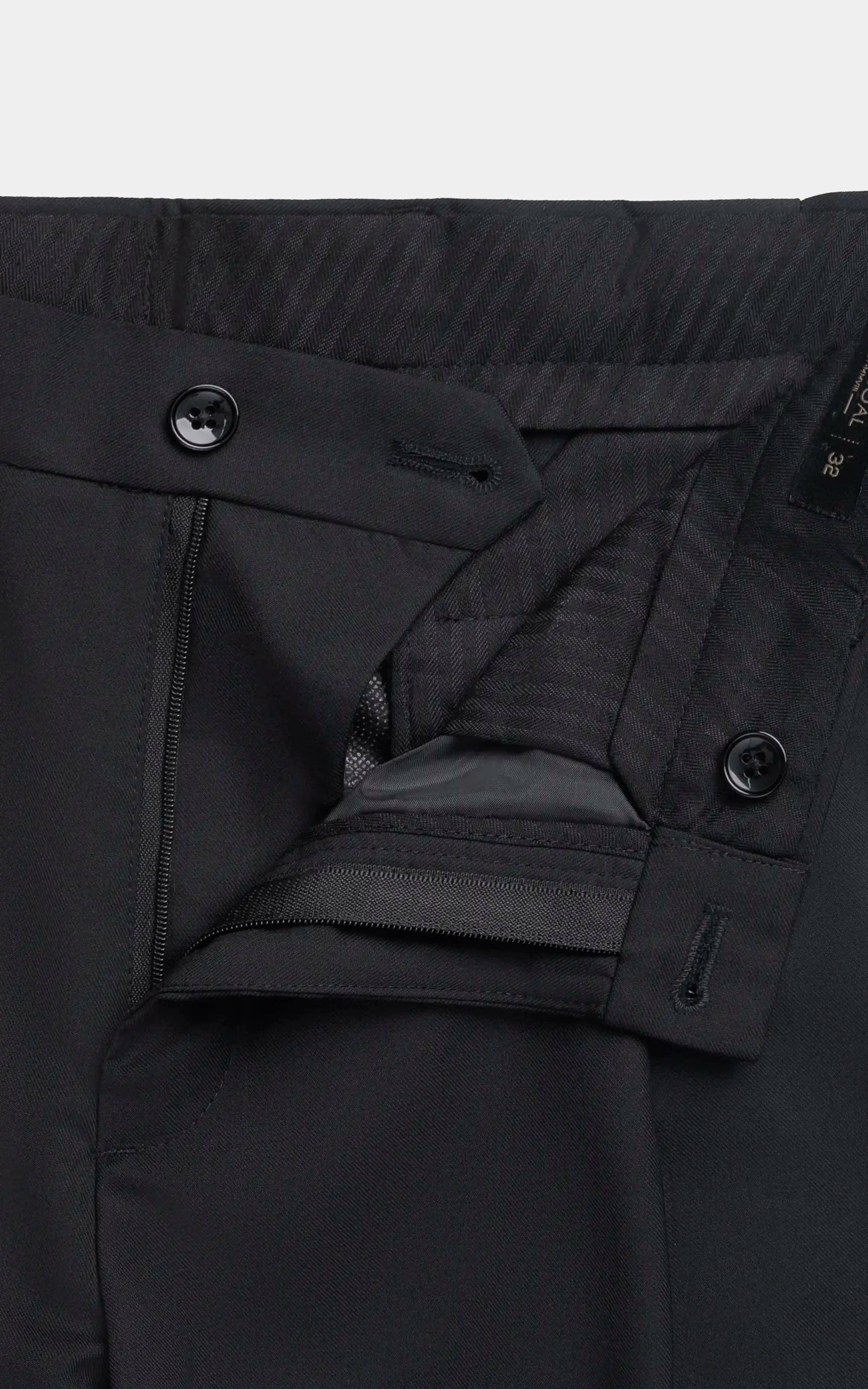 Adjustable Pleated Pant Black