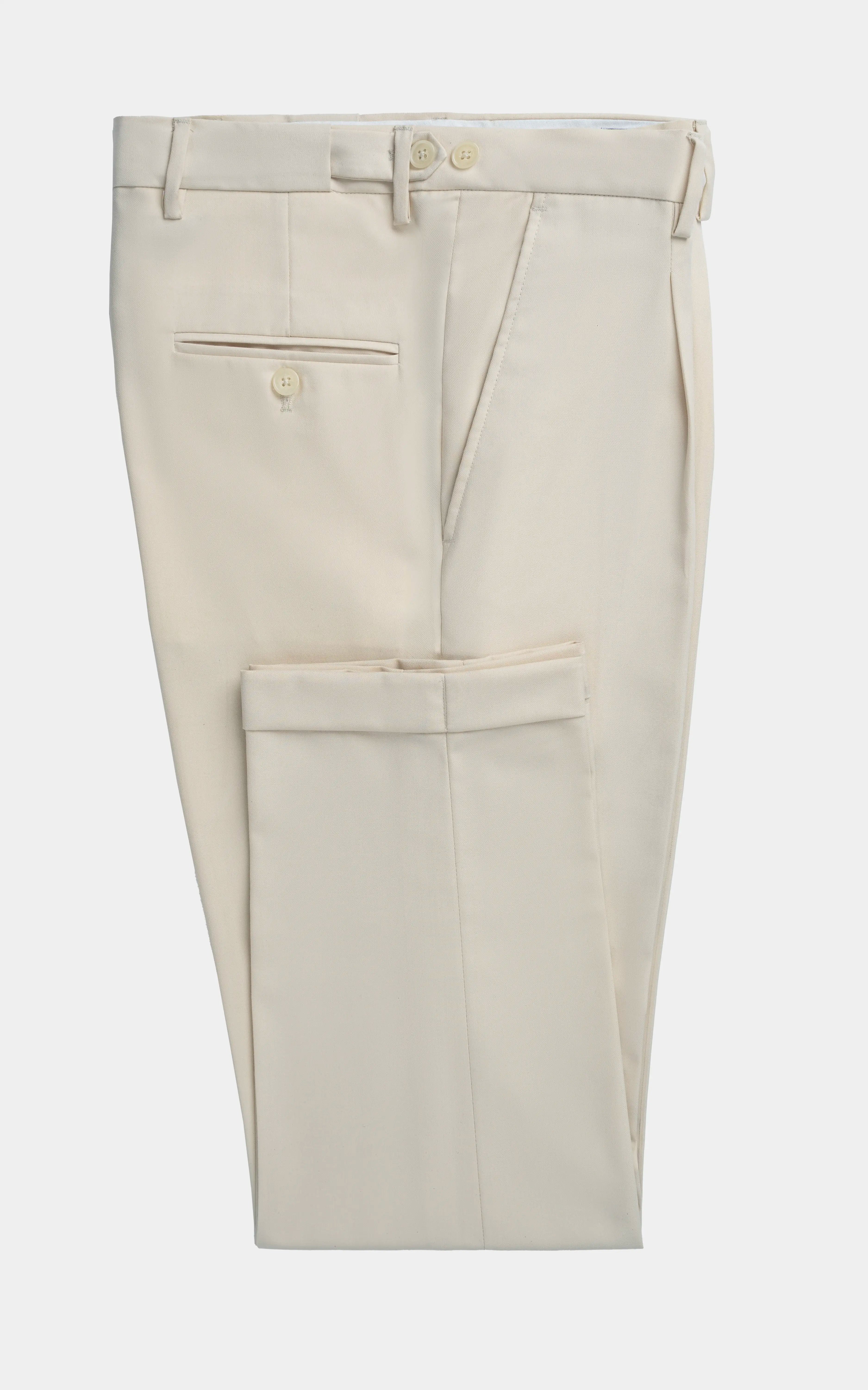 Adjustable Pleated Pant Off white