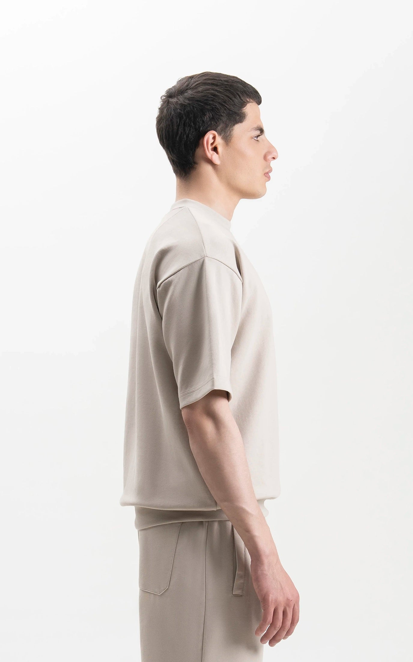 OVERSIZED SCUBA T-SHIRT BEIGE