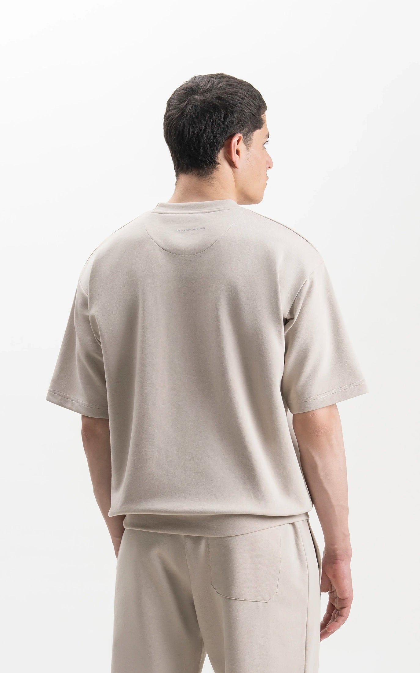 OVERSIZED SCUBA T-SHIRT BEIGE