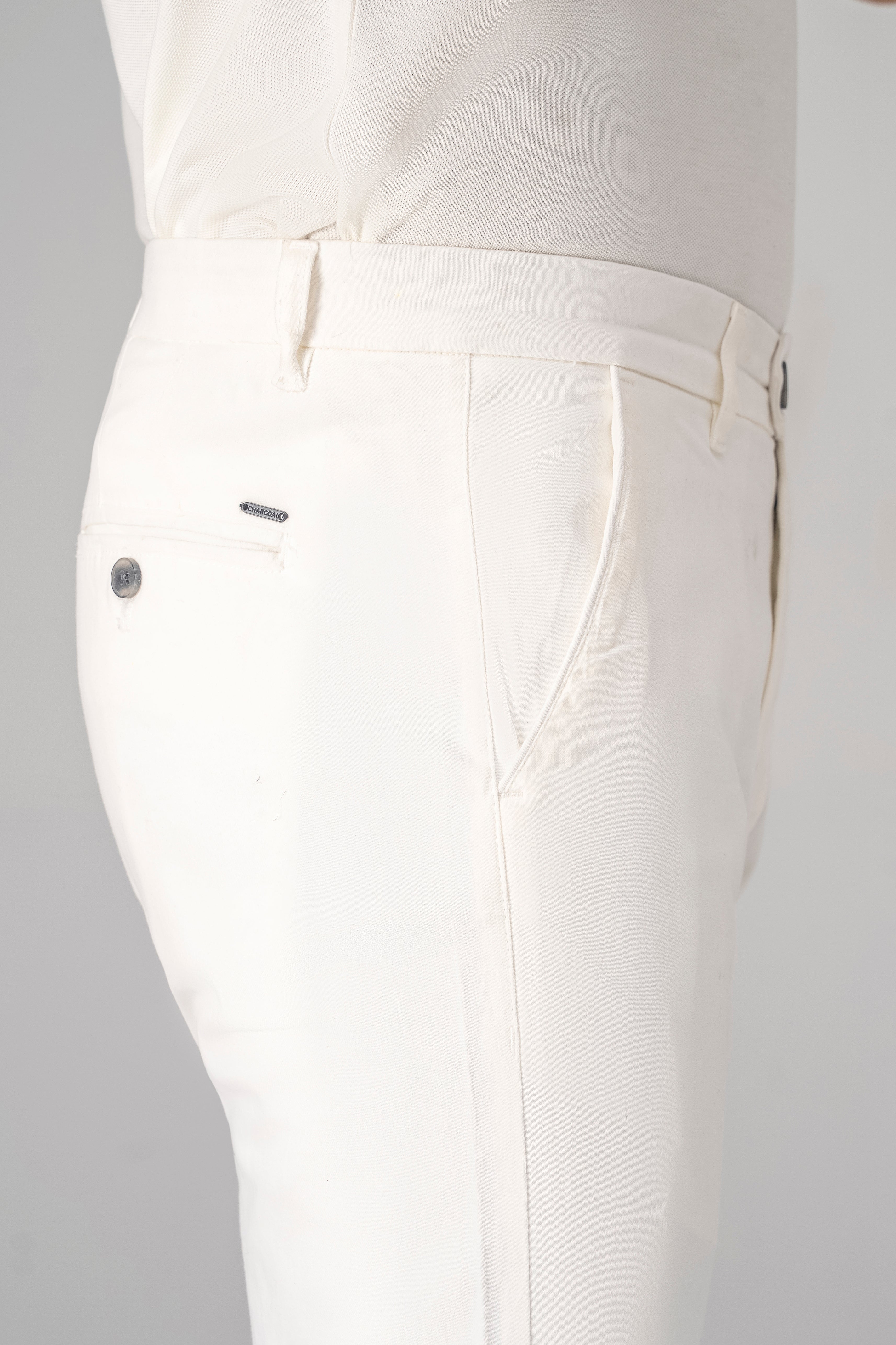 CASUAL PANT CROSS POCKET WHITE