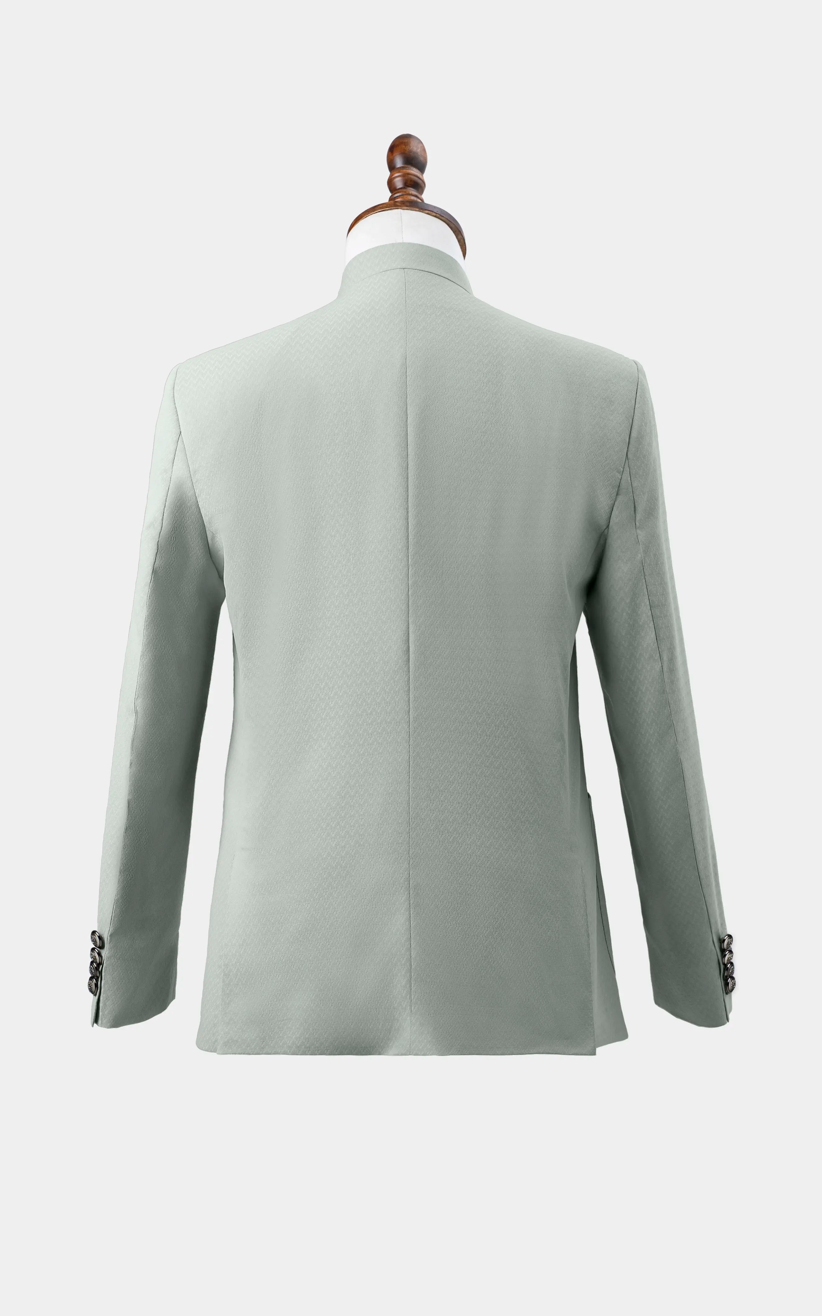 TEXTURED BLENDED PRINCE COAT | FESTIVE COLLECTION LIGHT GREEN