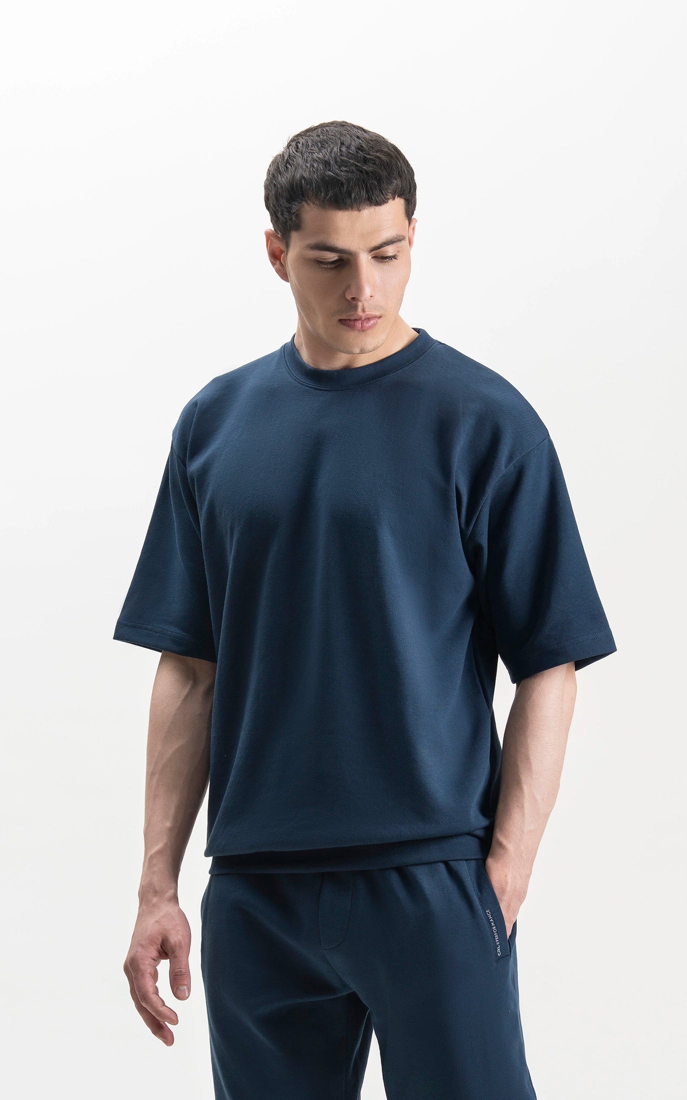 OVERSIZED SCUBA T-SHIRT TEAL BLUE