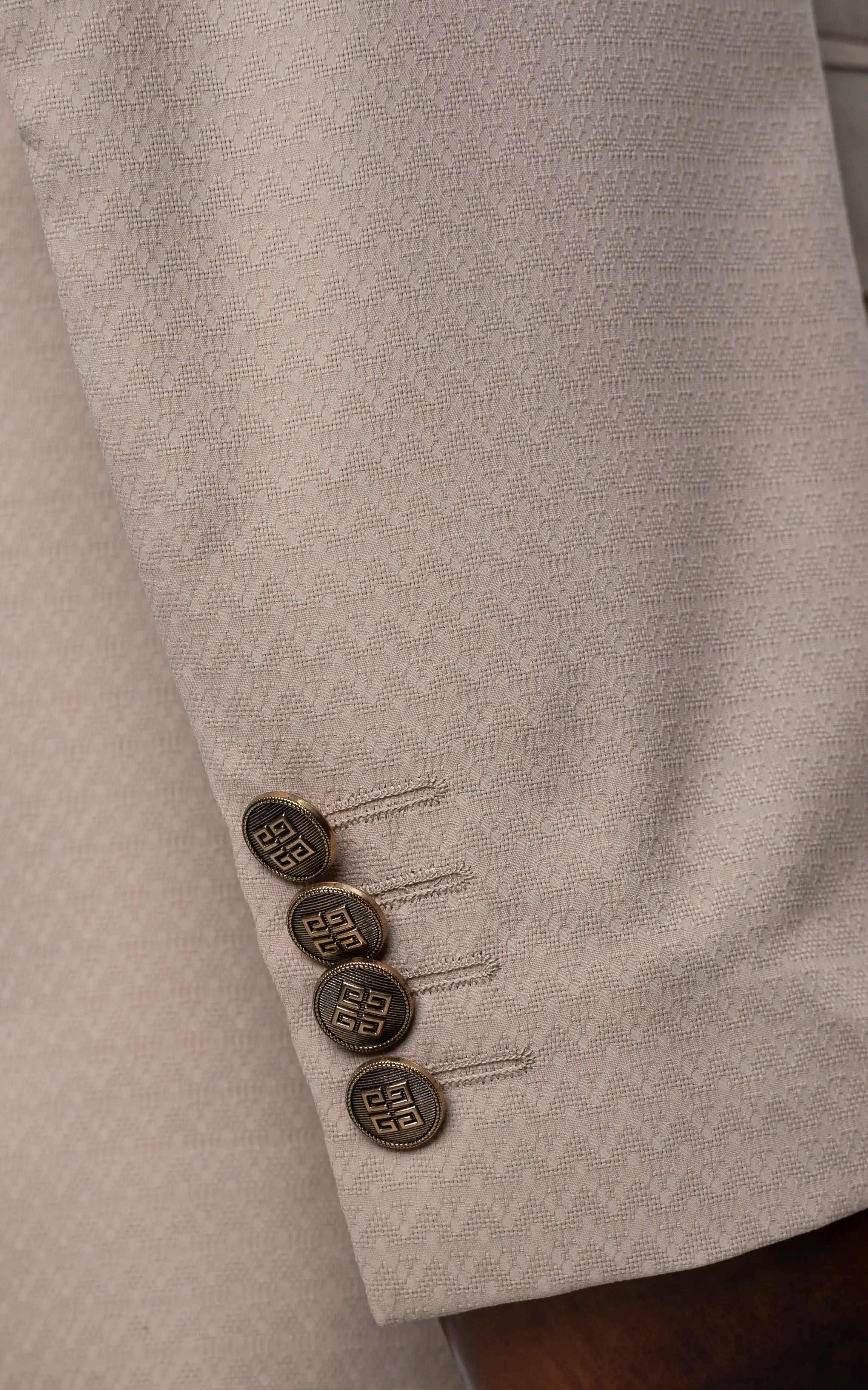 TEXTURED BLENDED PRINCE COAT | FESTIVE COLLECTION BEIGE