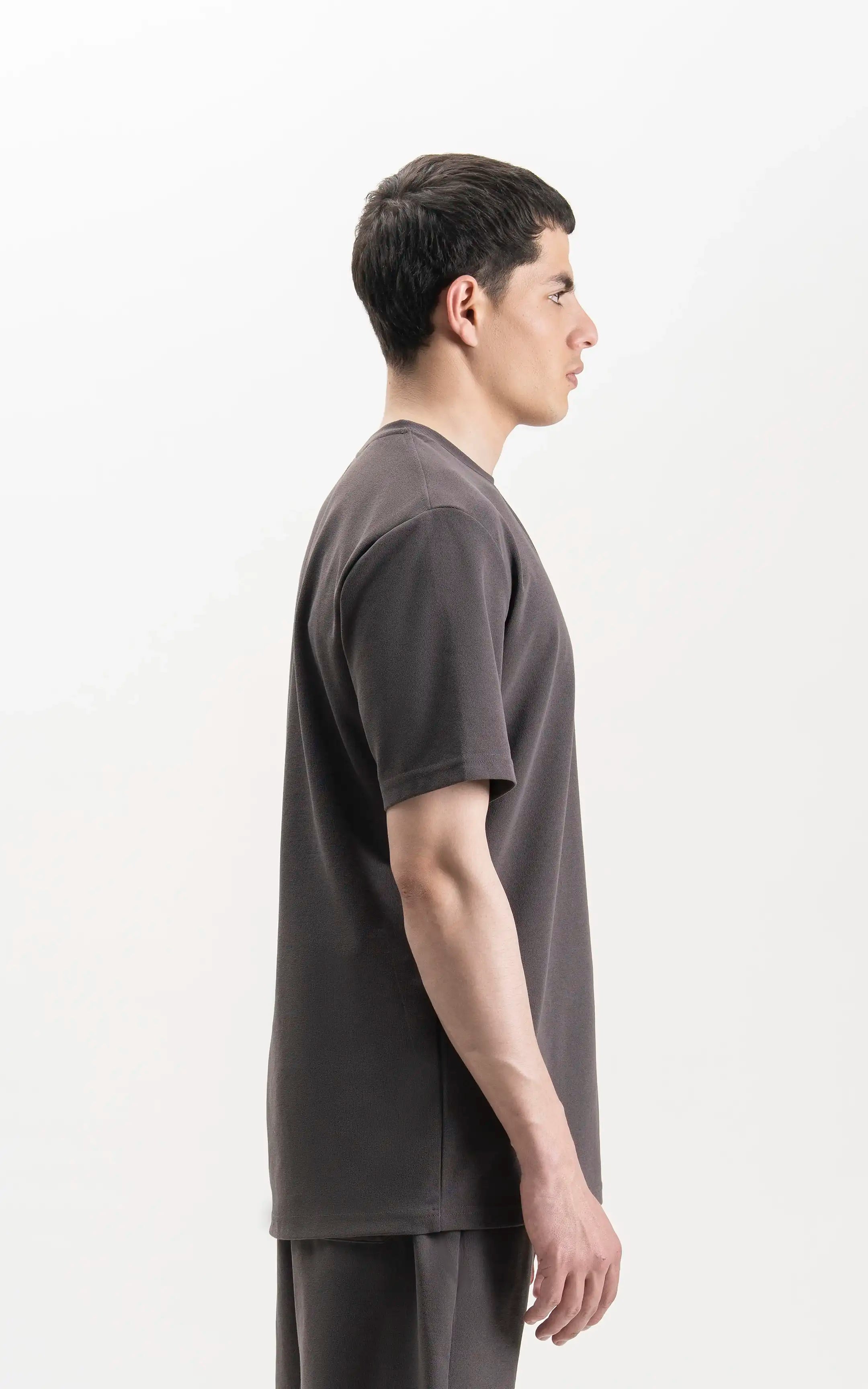 CREW NECK OVERSIZED T-SHIRT CHARCOAL GREY