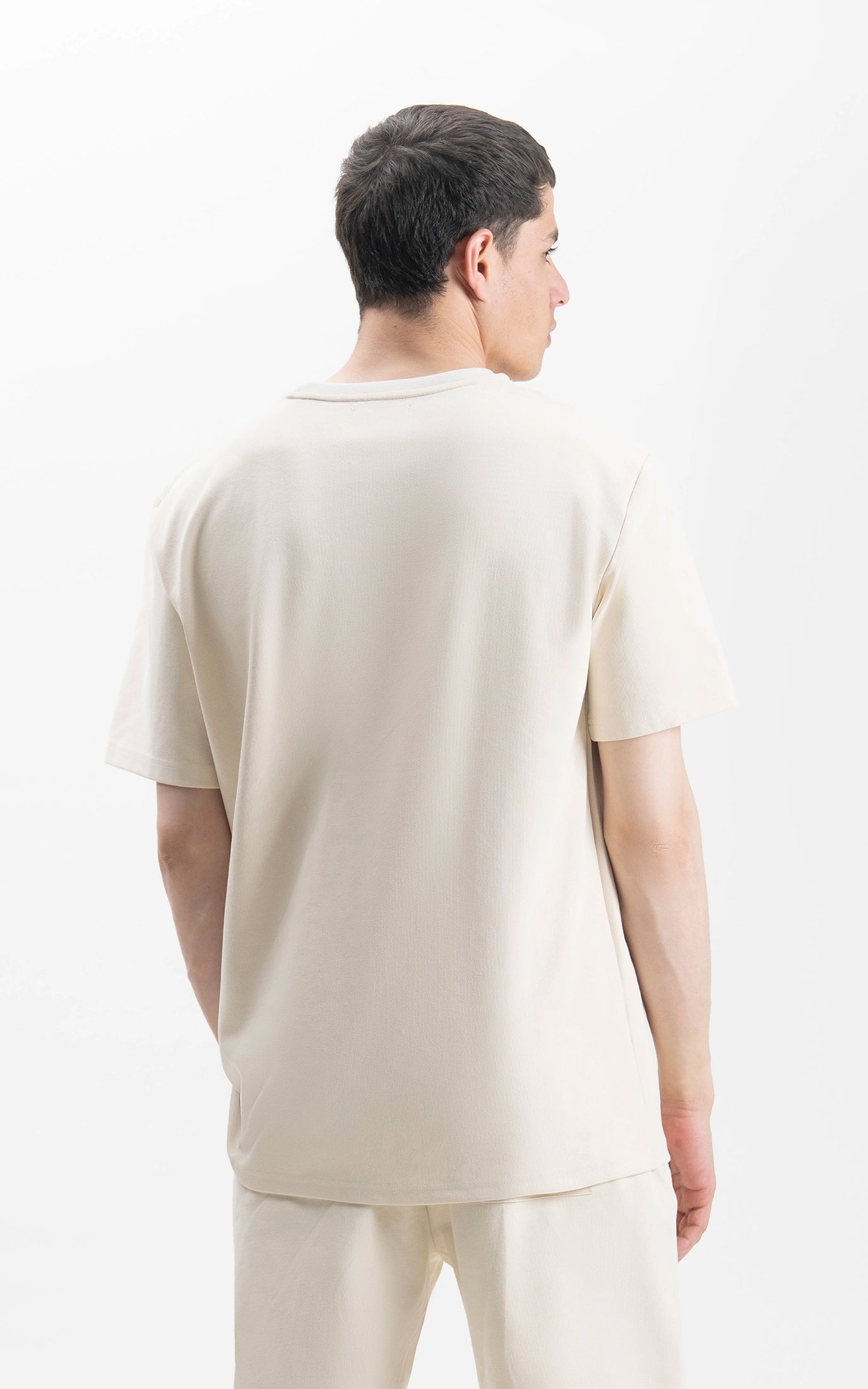 CREW NECK OVERSIZED T-SHIRT BEIGE