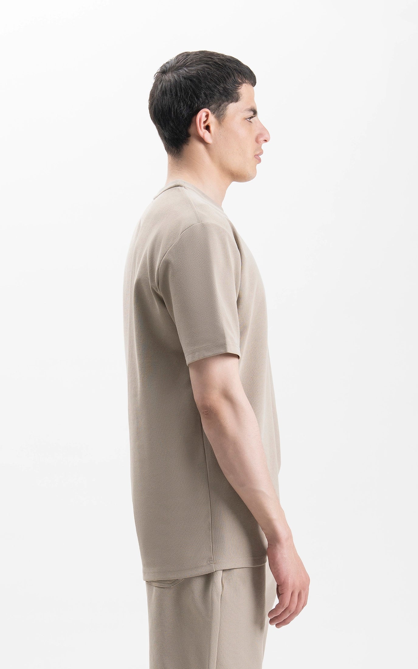 CREW NECK OVERSIZED T-SHIRT KHAKI