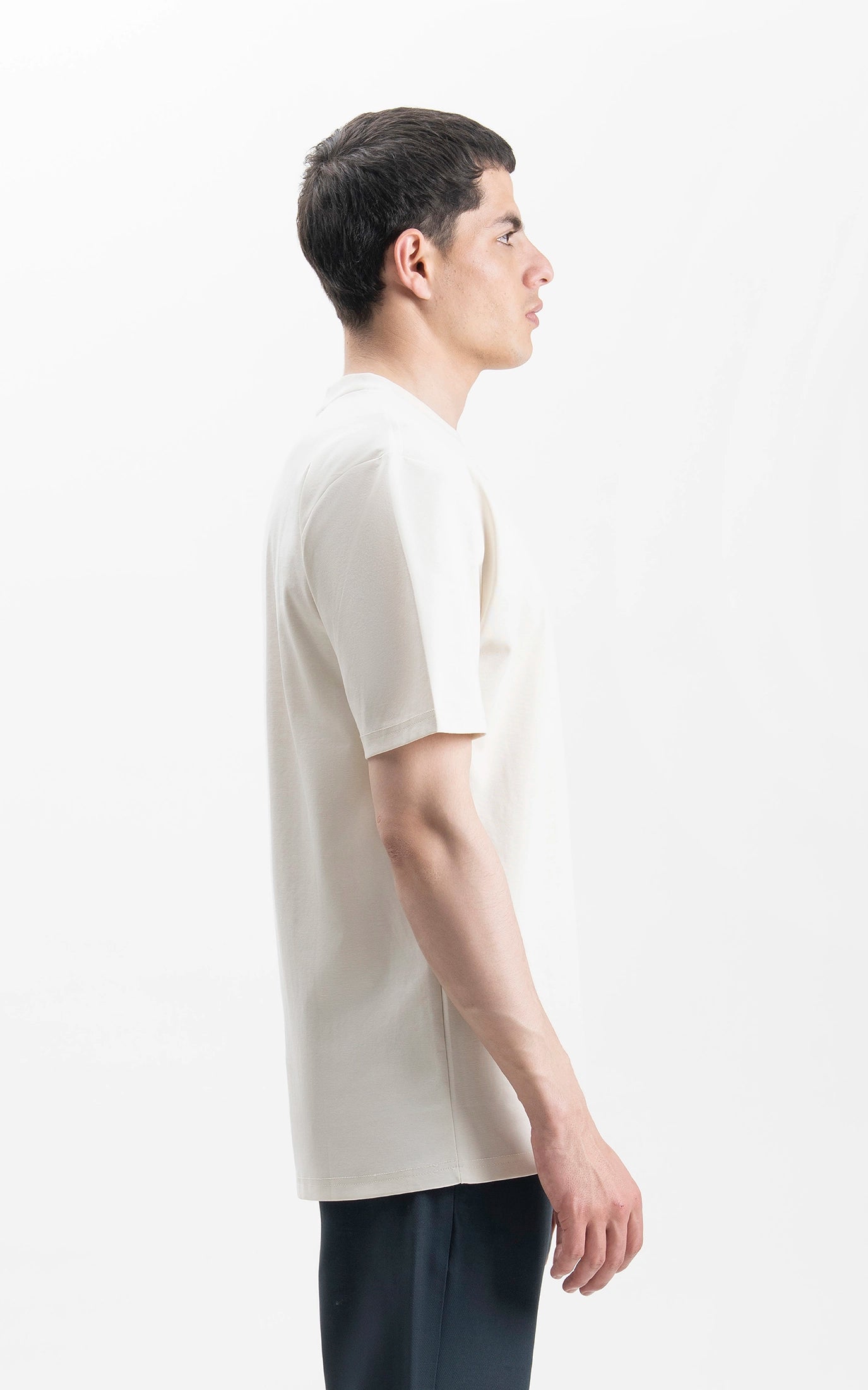OVERSIZE FIT CREW NECK T-SHIRT BEIGE