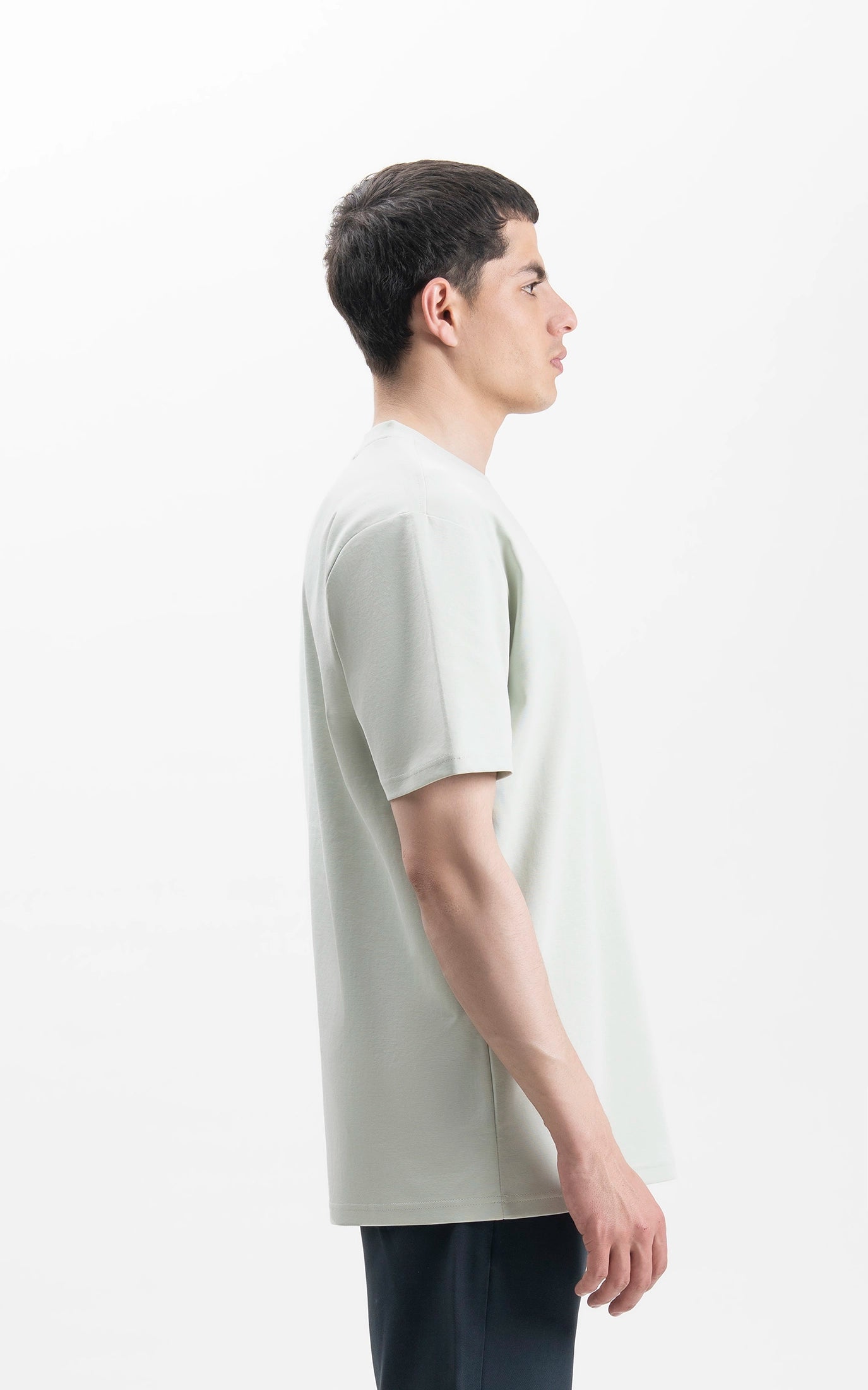 OVERSIZE FIT CREW NECK T-SHIRT AQUA GREEN