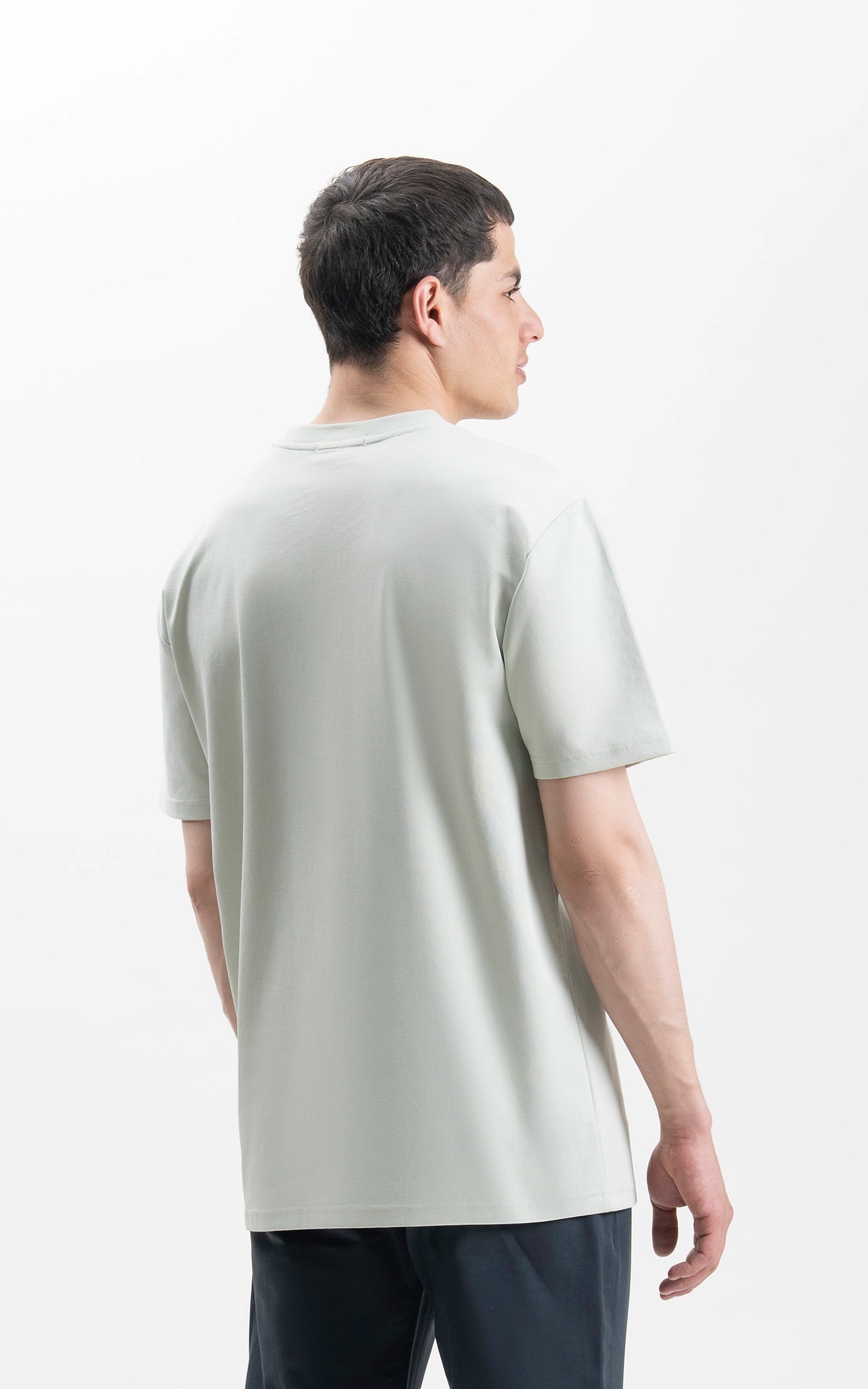 OVERSIZE FIT CREW NECK T-SHIRT AQUA GREEN
