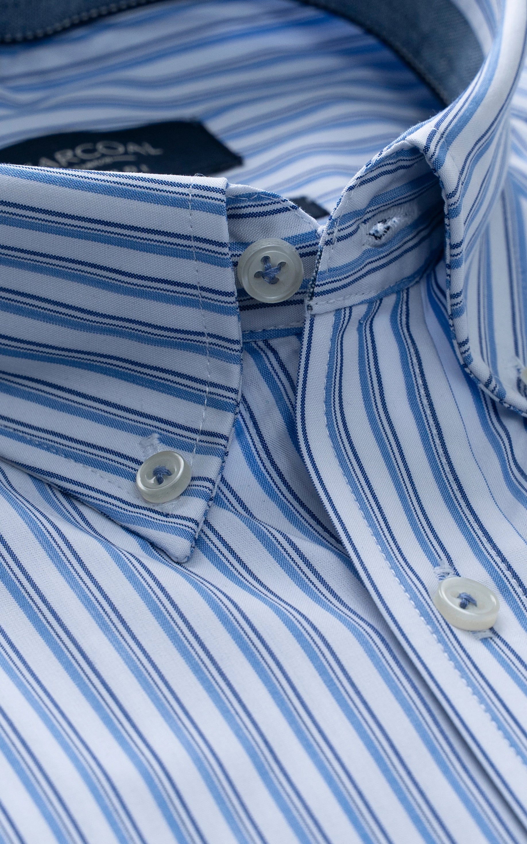 SEMI FORMAL SMART FIT STRIPED SHIRT WHITE SKY