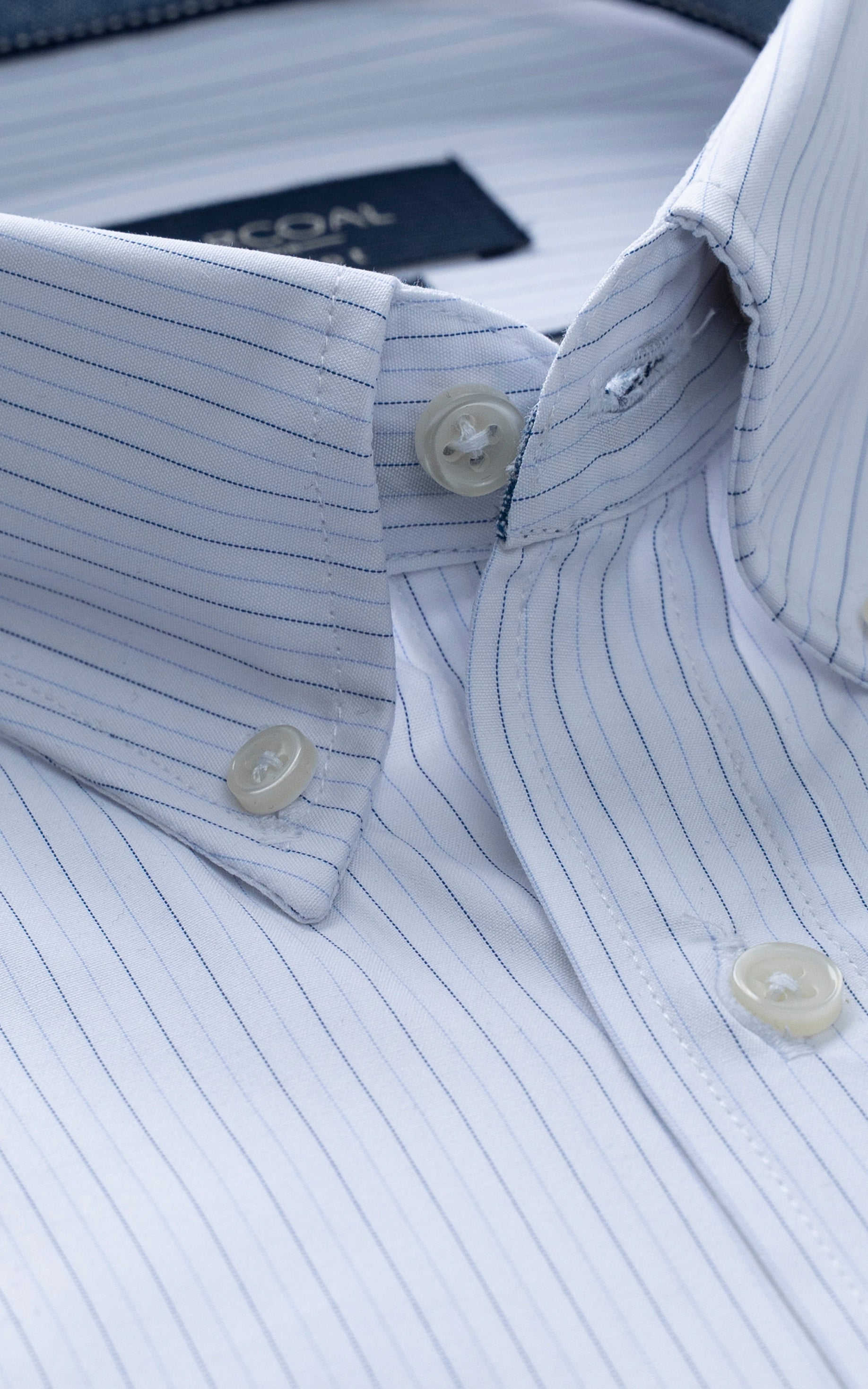 SEMI FORMAL SMART FIT STRIPED SHIRT WHITE BLUE