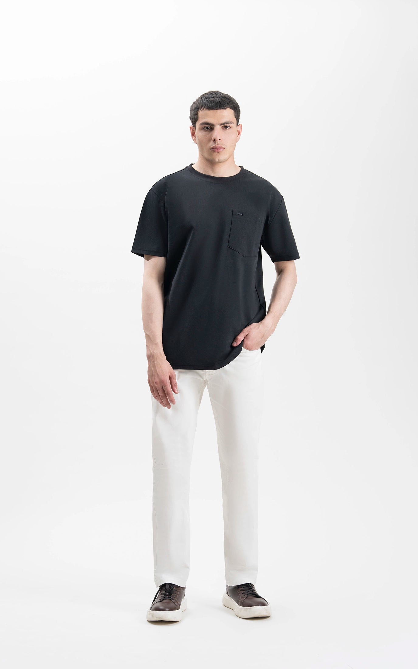 OVERSIZE FIT CREW NECK T-SHIRT BLACK