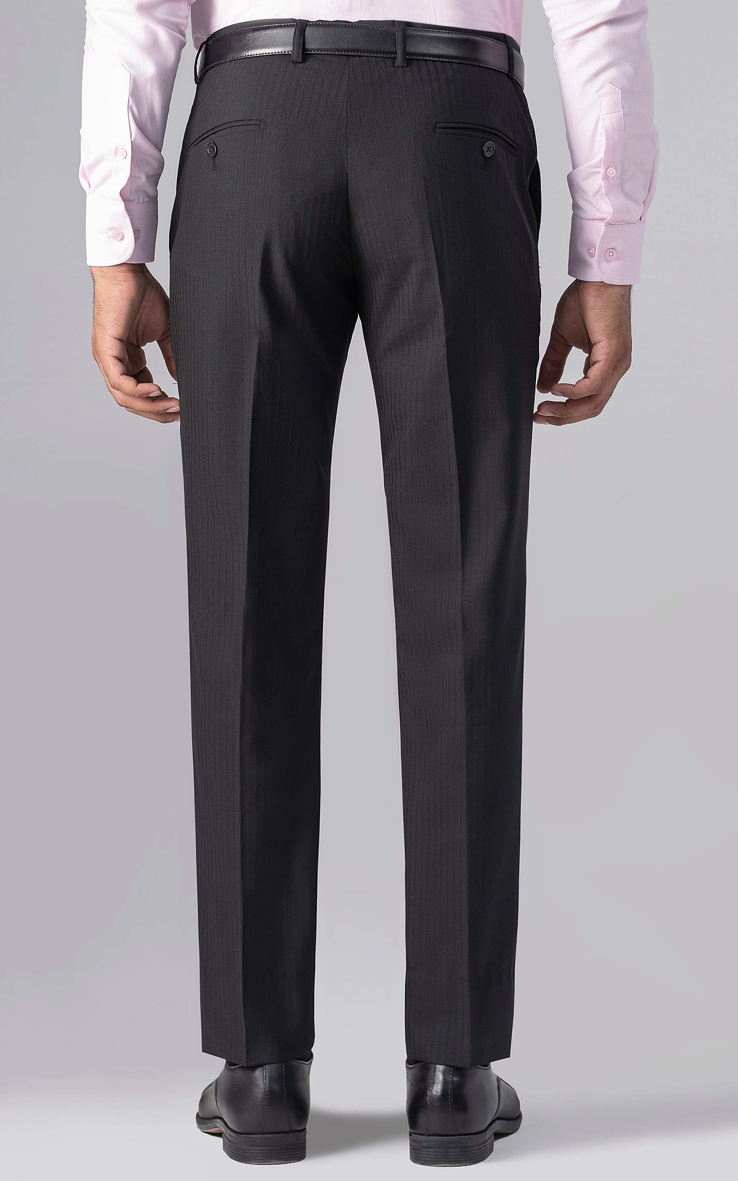 DRESS PANT SLIM FIT BLACK SELF