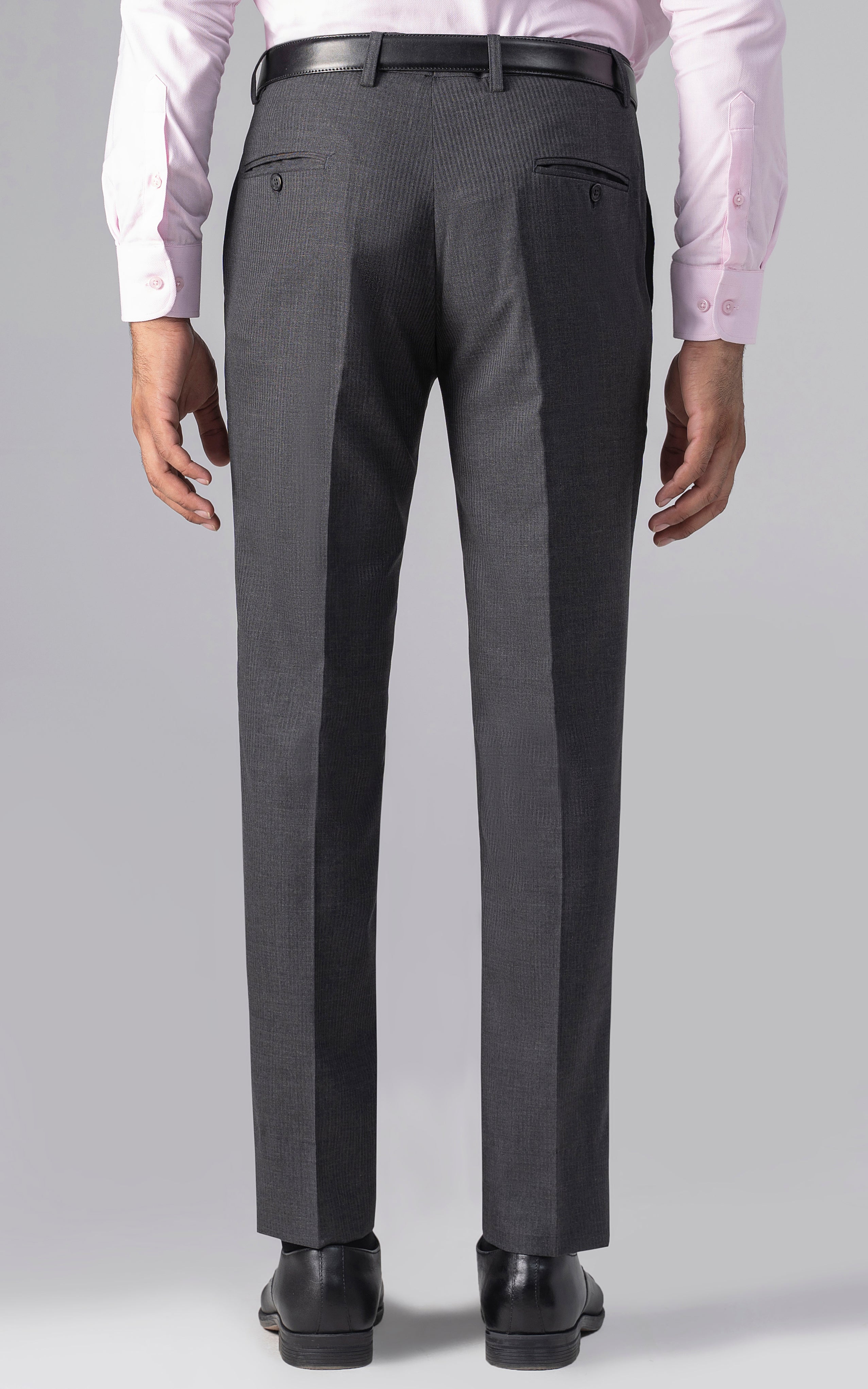 DRESS PANT  SLIM FIT CHARCOAL GREY SELF