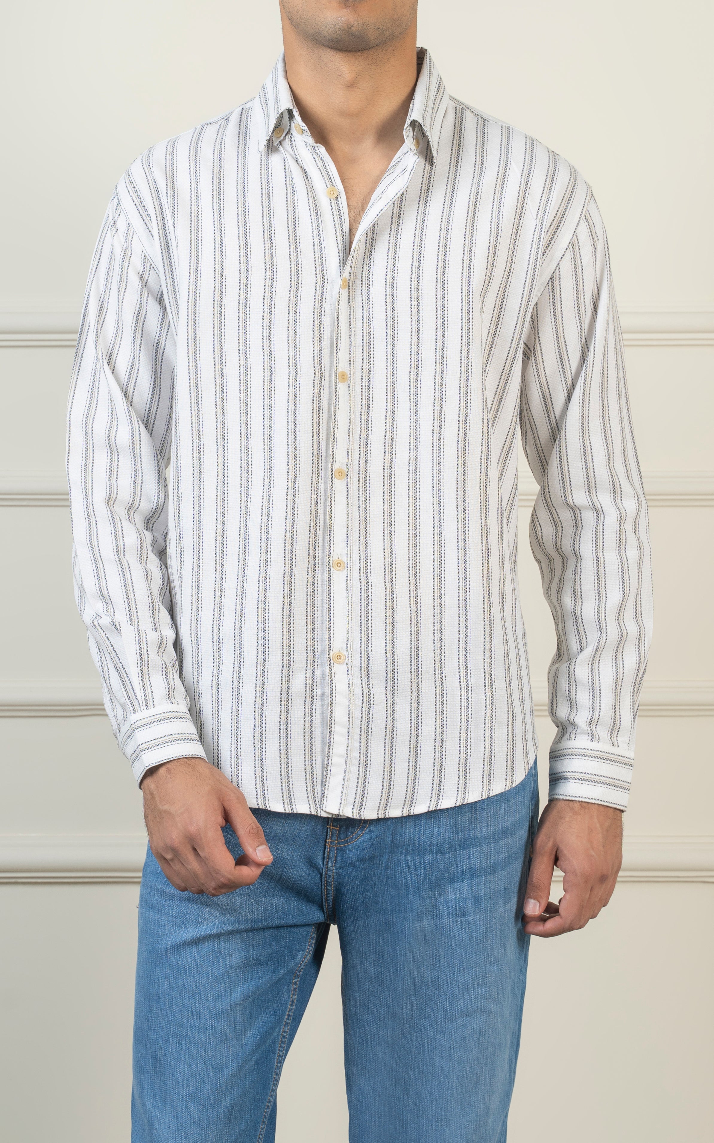 REGULAR COLLAR SHIRT OFF WHITE