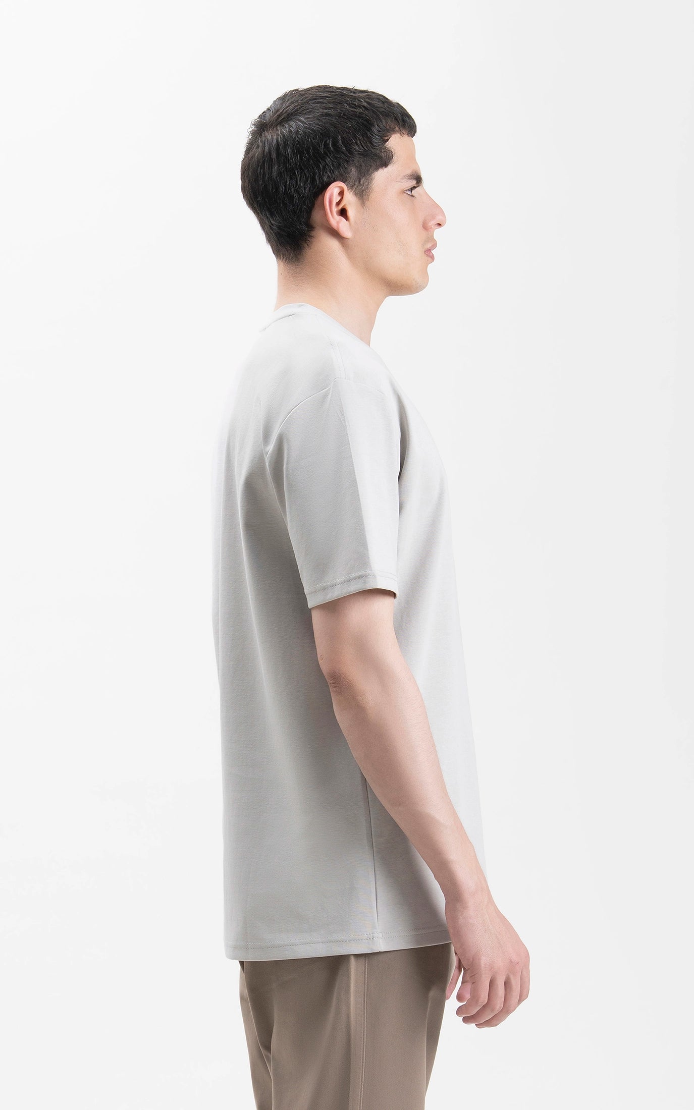 OVERSIZE FIT CREW NECK T-SHIRT ASH GREY