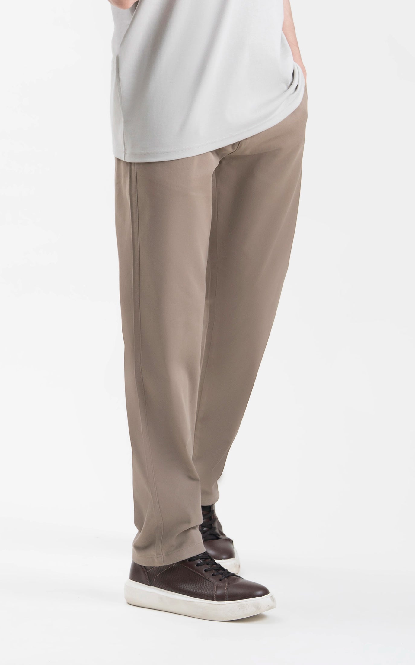 CASUAL PANT REGULAR FIT LIGHT KHAKI