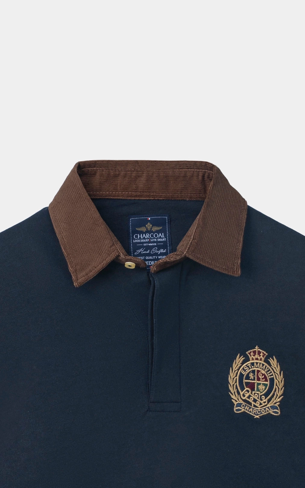 RUGBY COLLAR SWEAT SHIRT NAVY