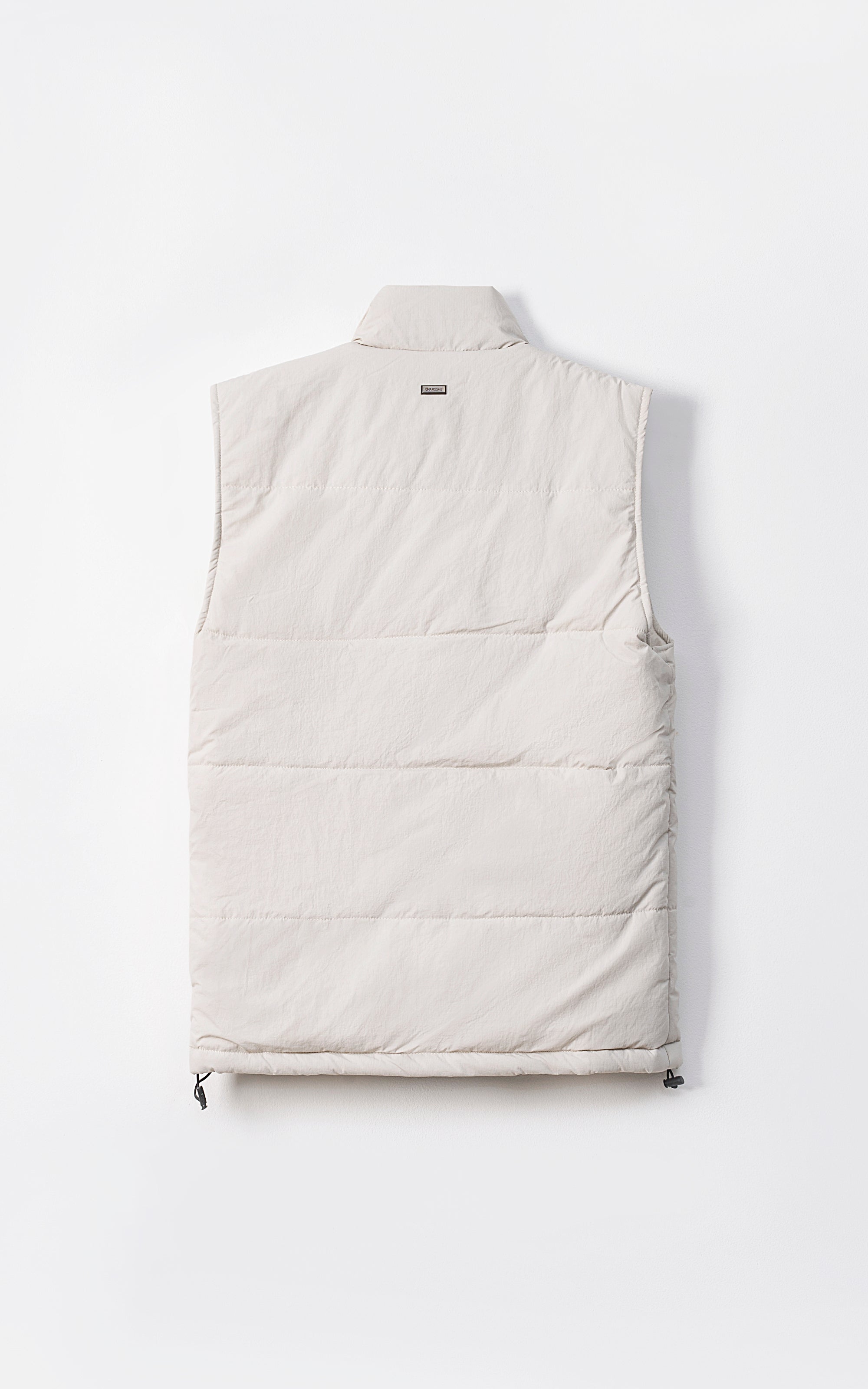 SLEEVELESS QUILTED JACKET LIGHT BEIGE