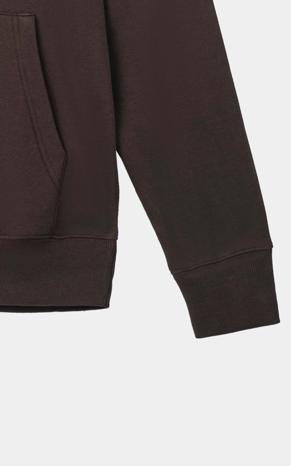 FLEECE EMBROIDERED  COLLARED BROWN