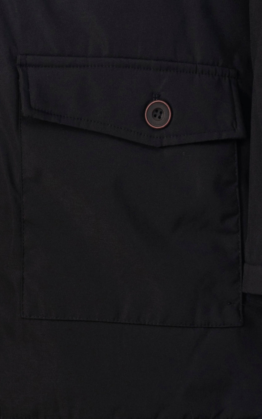 PARKA JACKET FULL SLEEVE BLACK