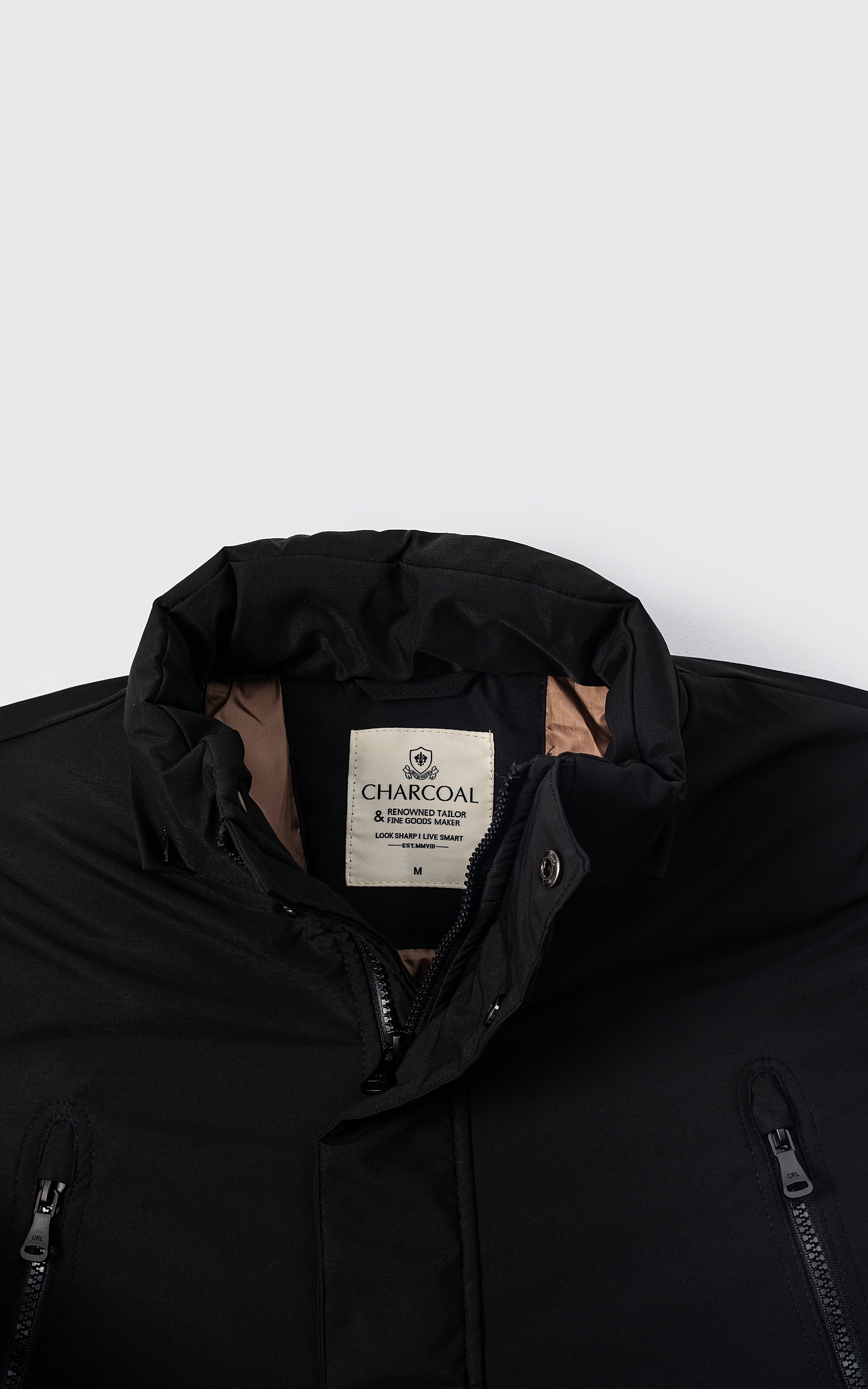 PARKA JACKET FULL SLEEVE BLACK