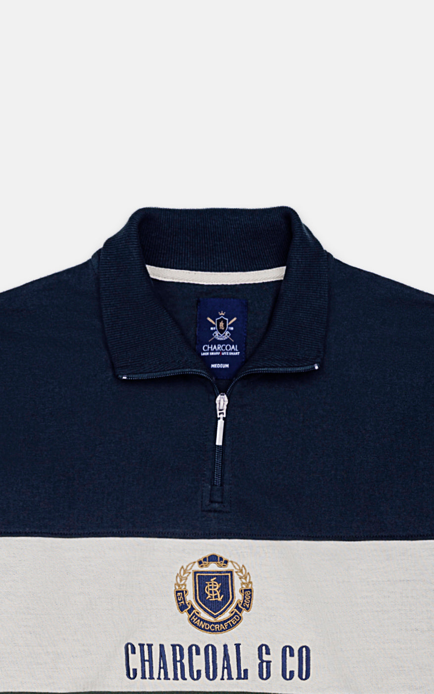 MOCK NECK SWEATSHIRT NAVY