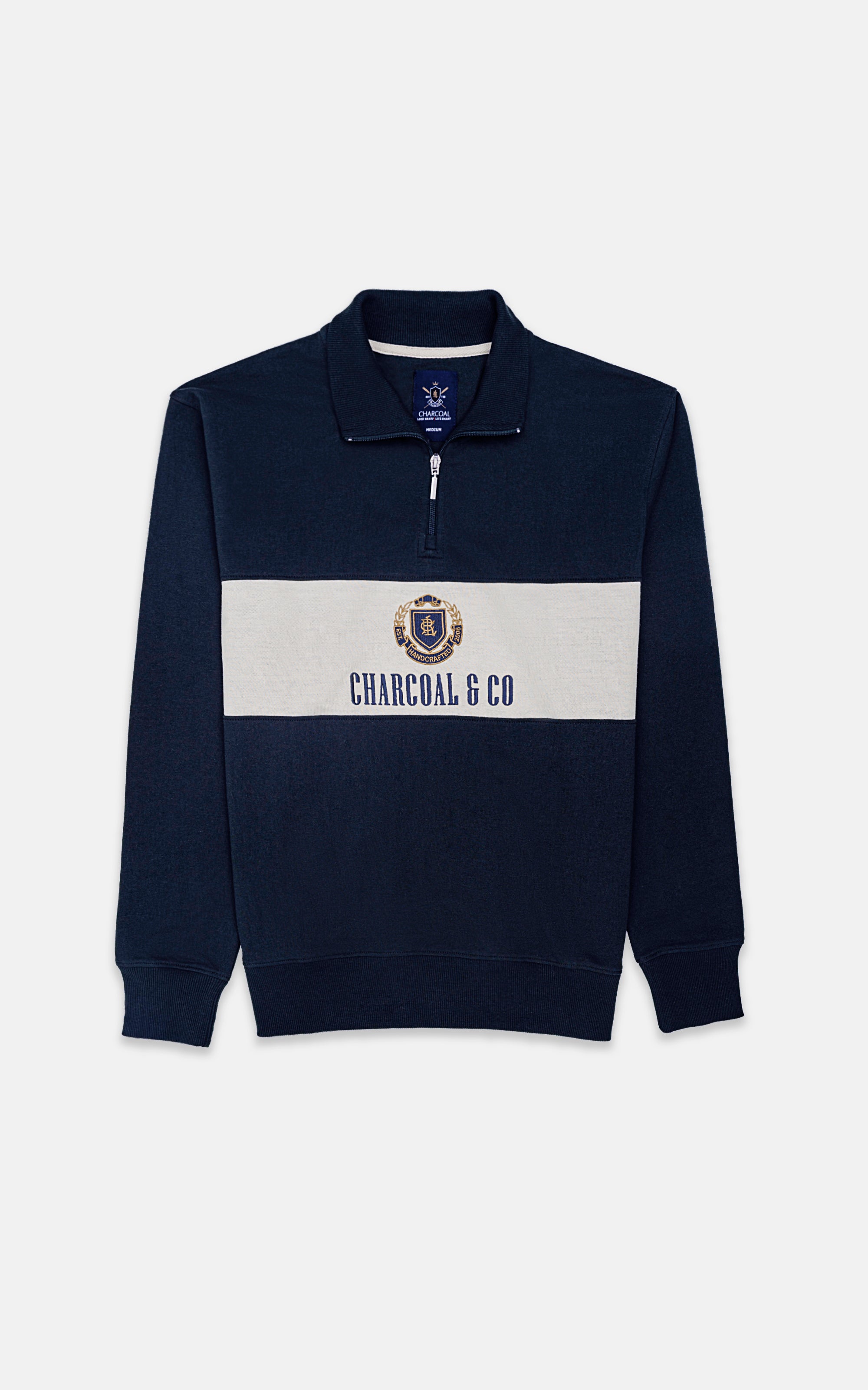 MOCK NECK SWEATSHIRT NAVY