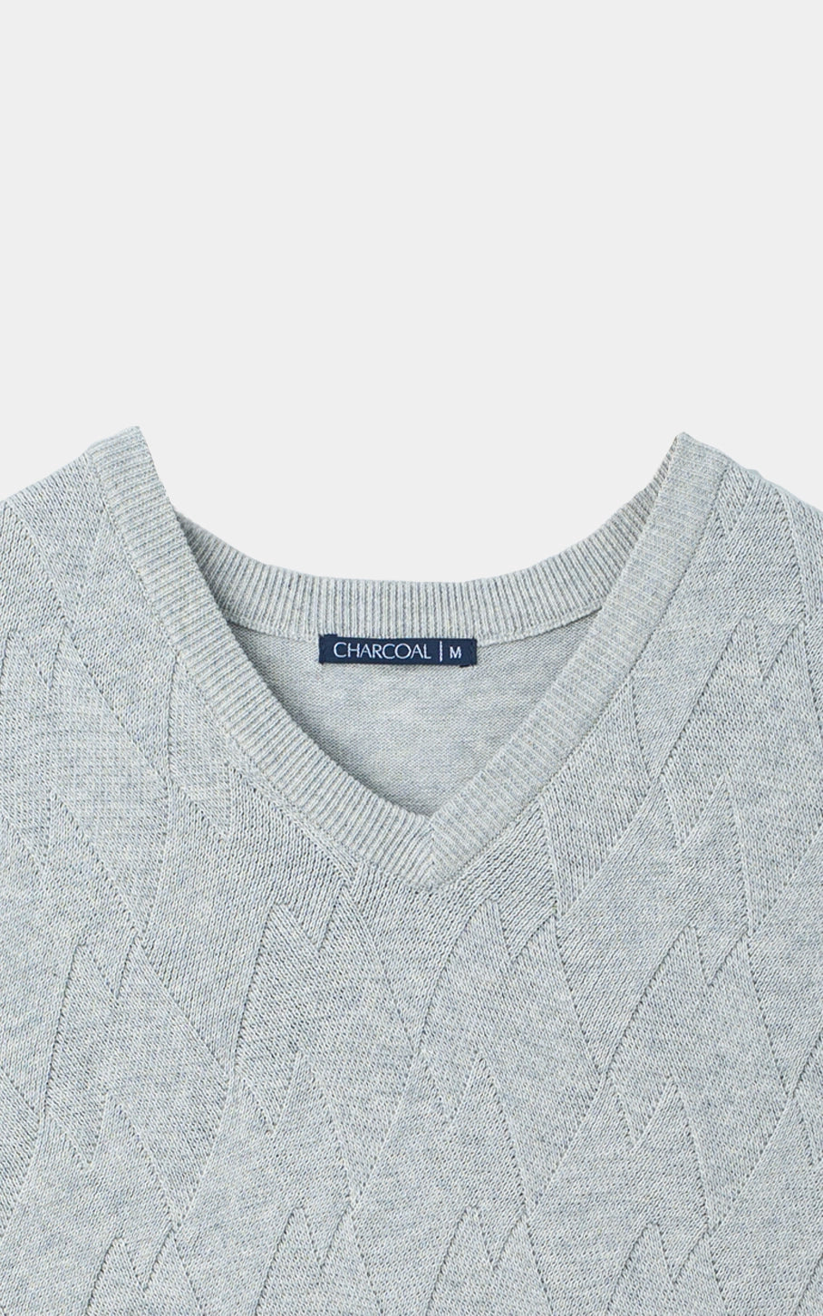 Textured Knit Sleeveless Sweater Grey Melange