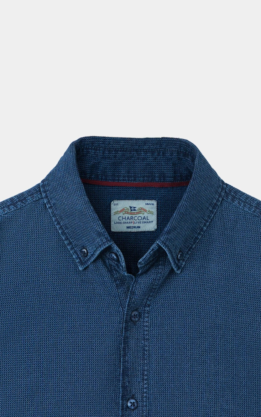 RANDOM WASHED CASUAL SHIRT NAVY