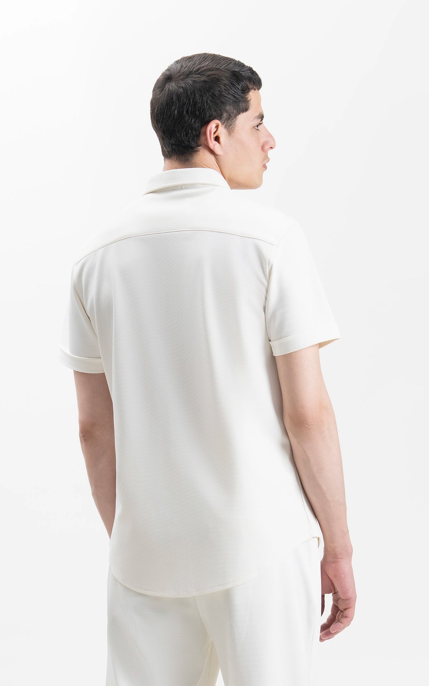 REGULAR COLLAR CASUAL SHIRT OFF WHITE