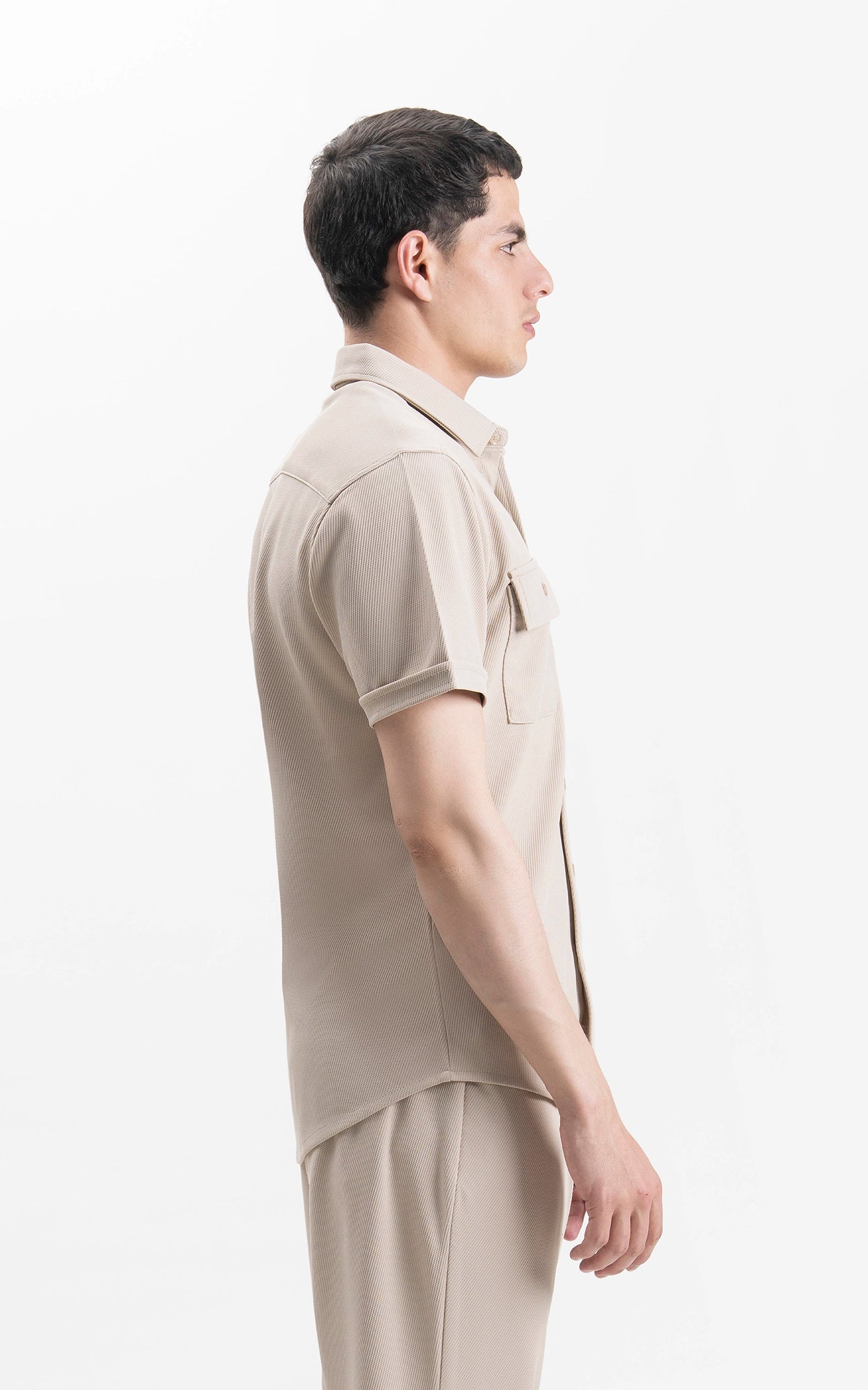 REGULAR COLLAR CASUAL SHIRT KHAKI