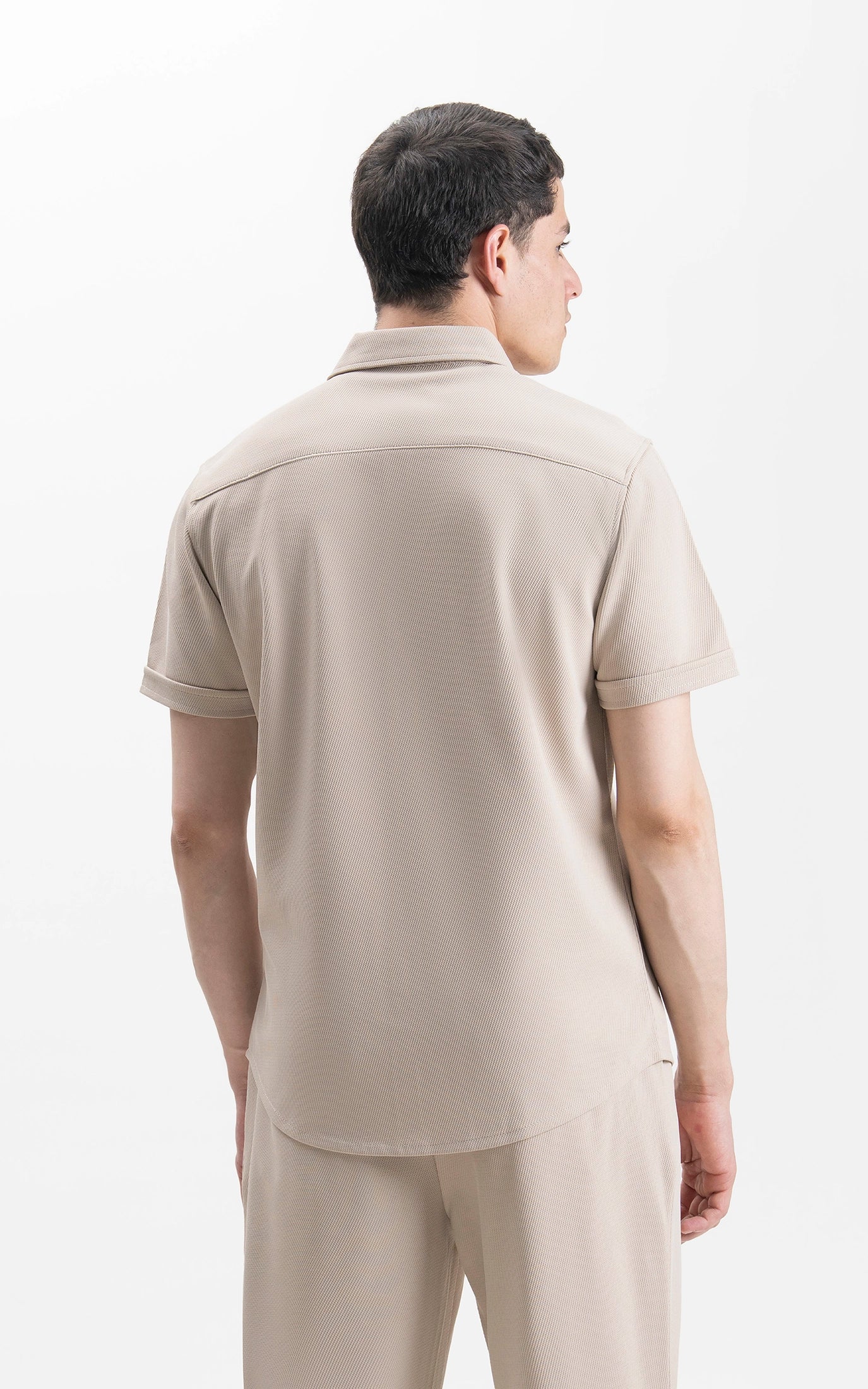 REGULAR COLLAR CASUAL SHIRT KHAKI