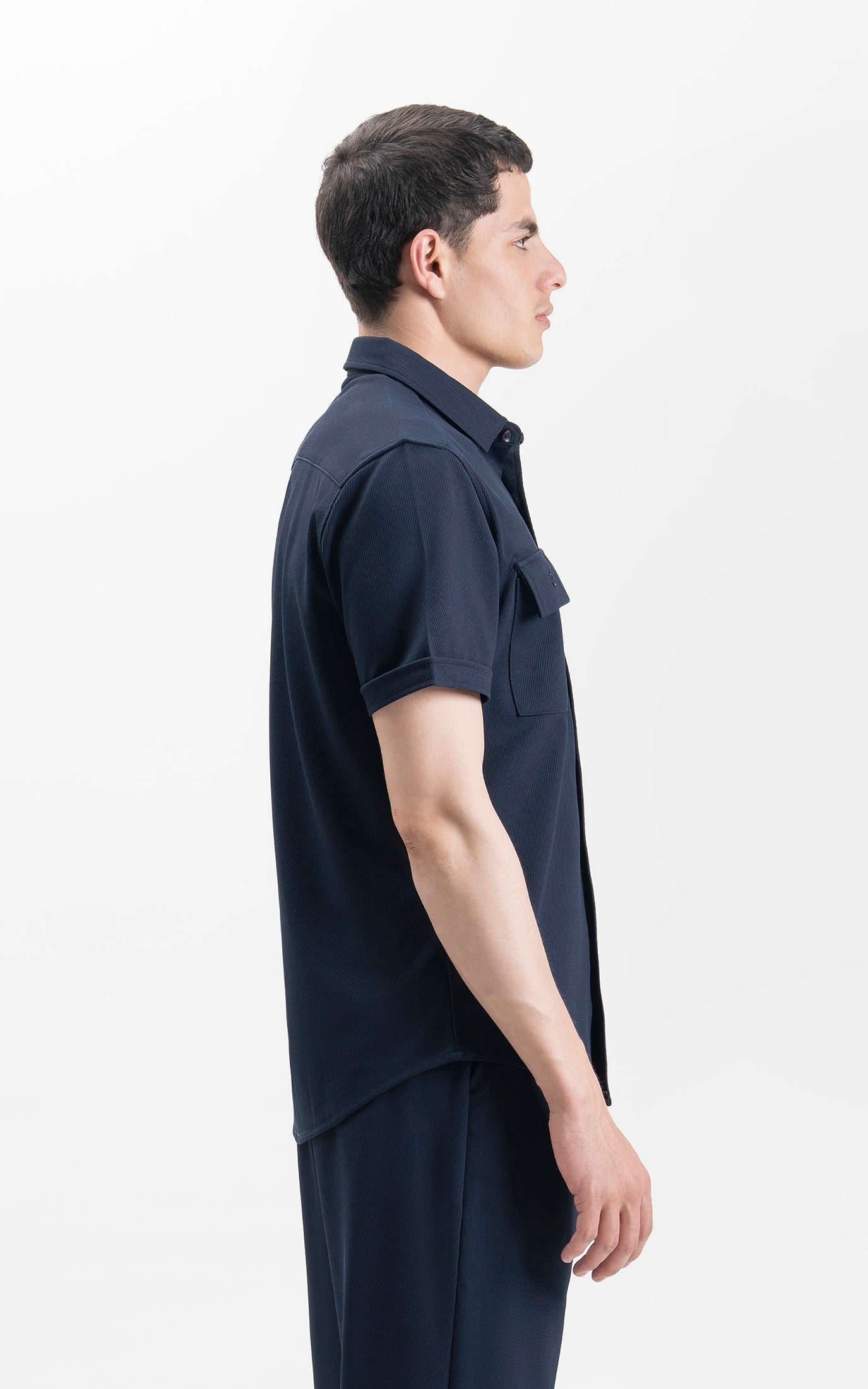REGULAR COLLAR CASUAL SHIRT NAVY