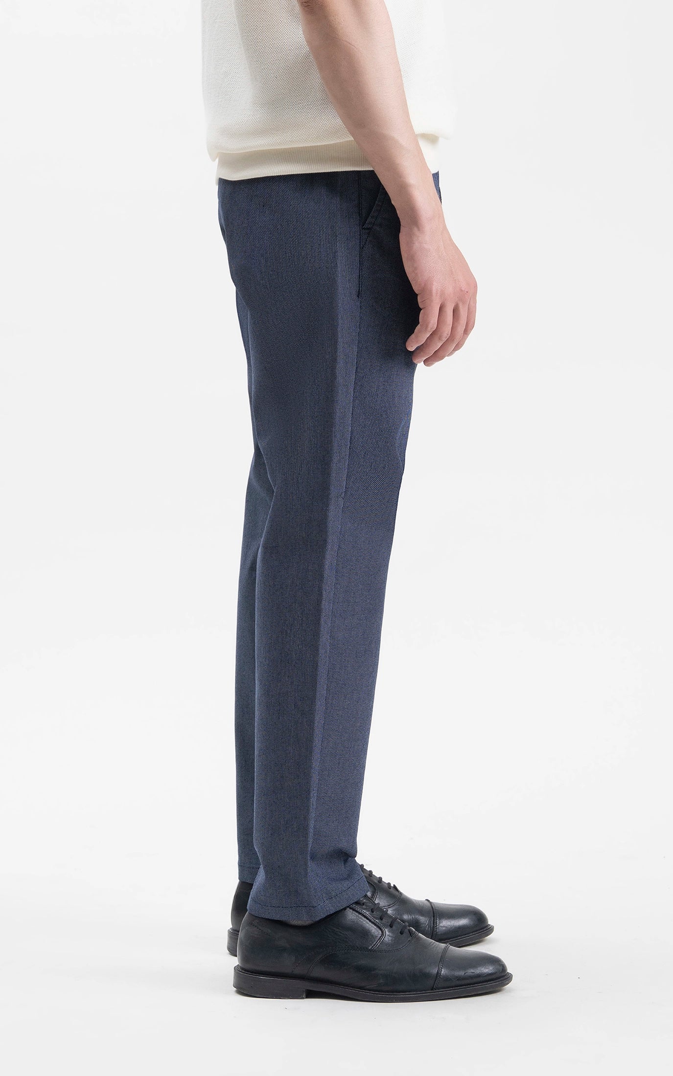 CASUAL PANT REGULAR FIT NAVY MELANGE