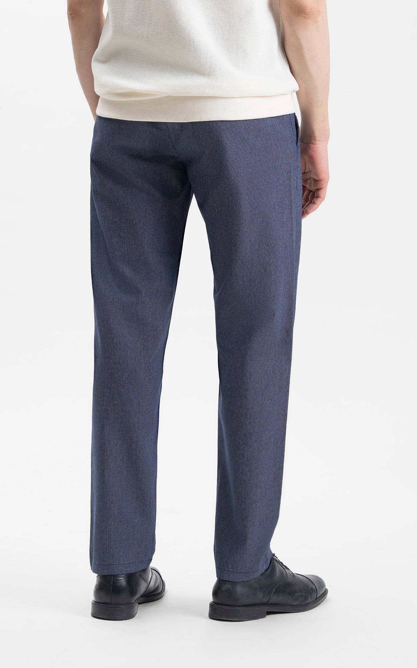 CASUAL PANT REGULAR FIT NAVY MELANGE