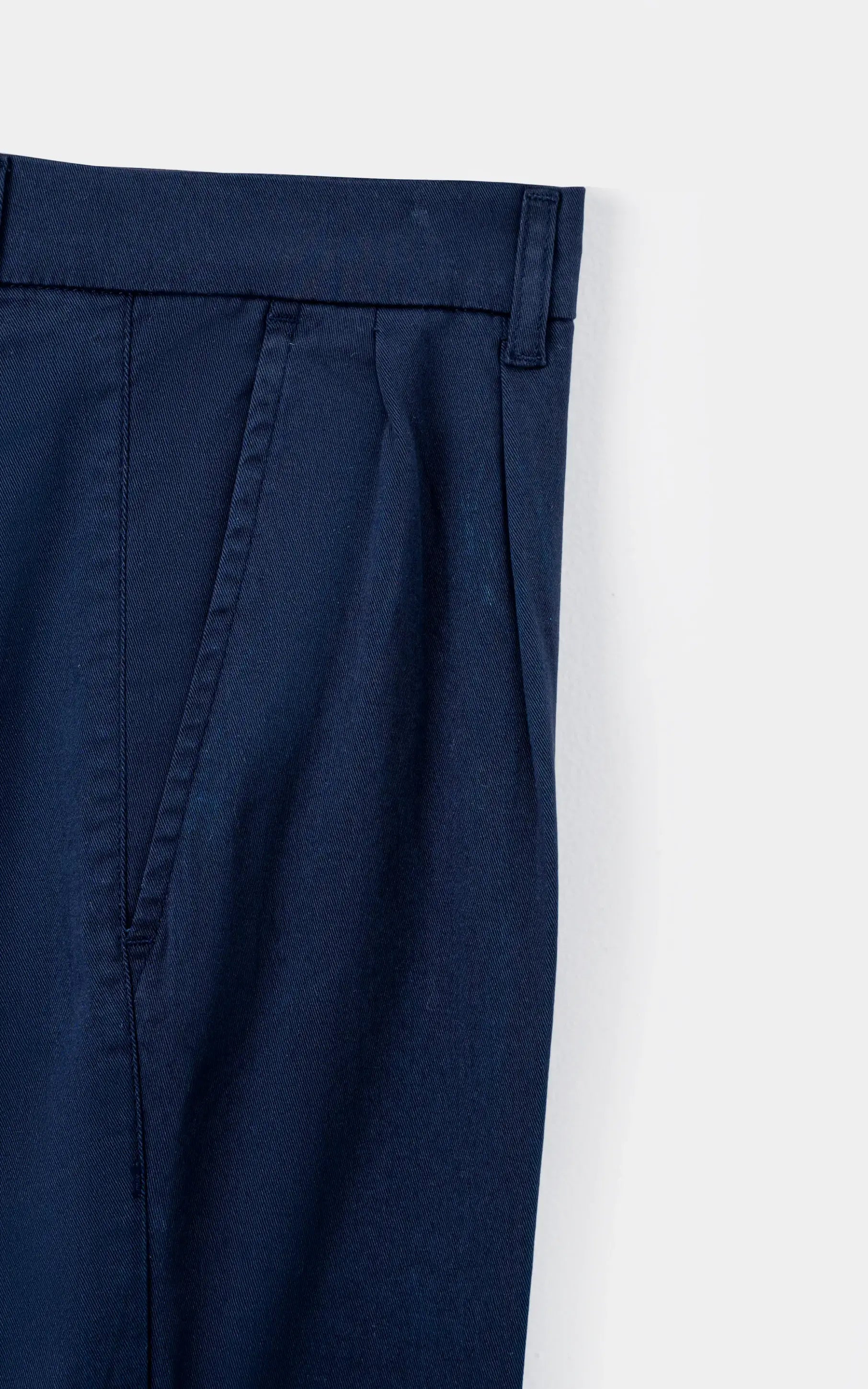 TWILL PLEATED REGULAR FIT CASUAL PANT NAVY