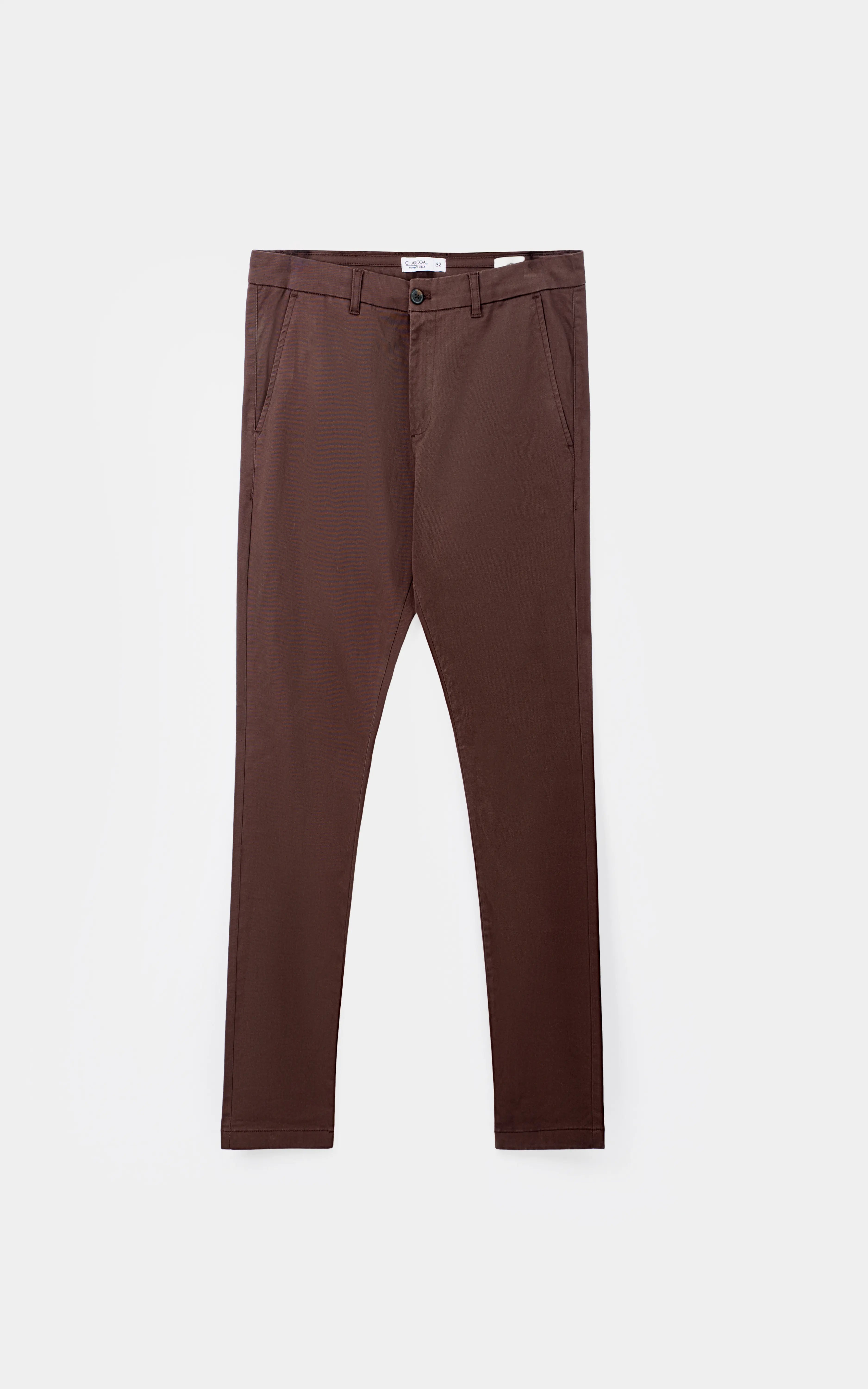 TWILL SMART FIT PANT DARK BROWN