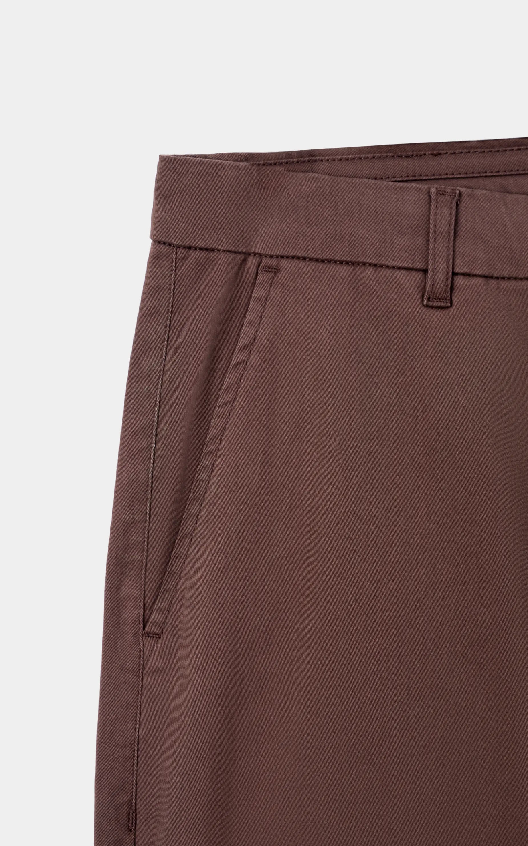 TWILL SMART FIT PANT DARK BROWN