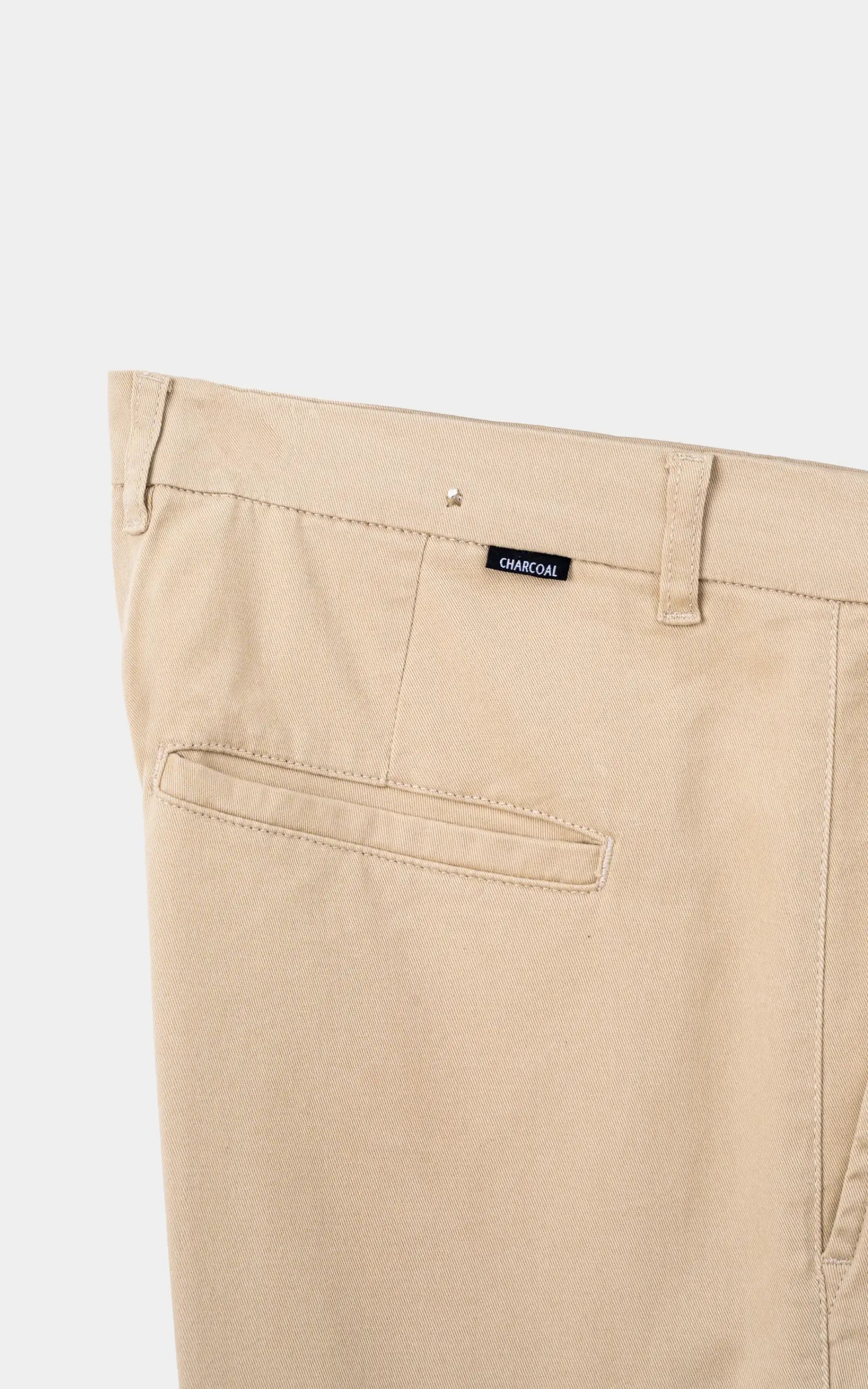 TWILL PLEATED REGULAR FIT CASUAL PANT LIGHT KHAKI