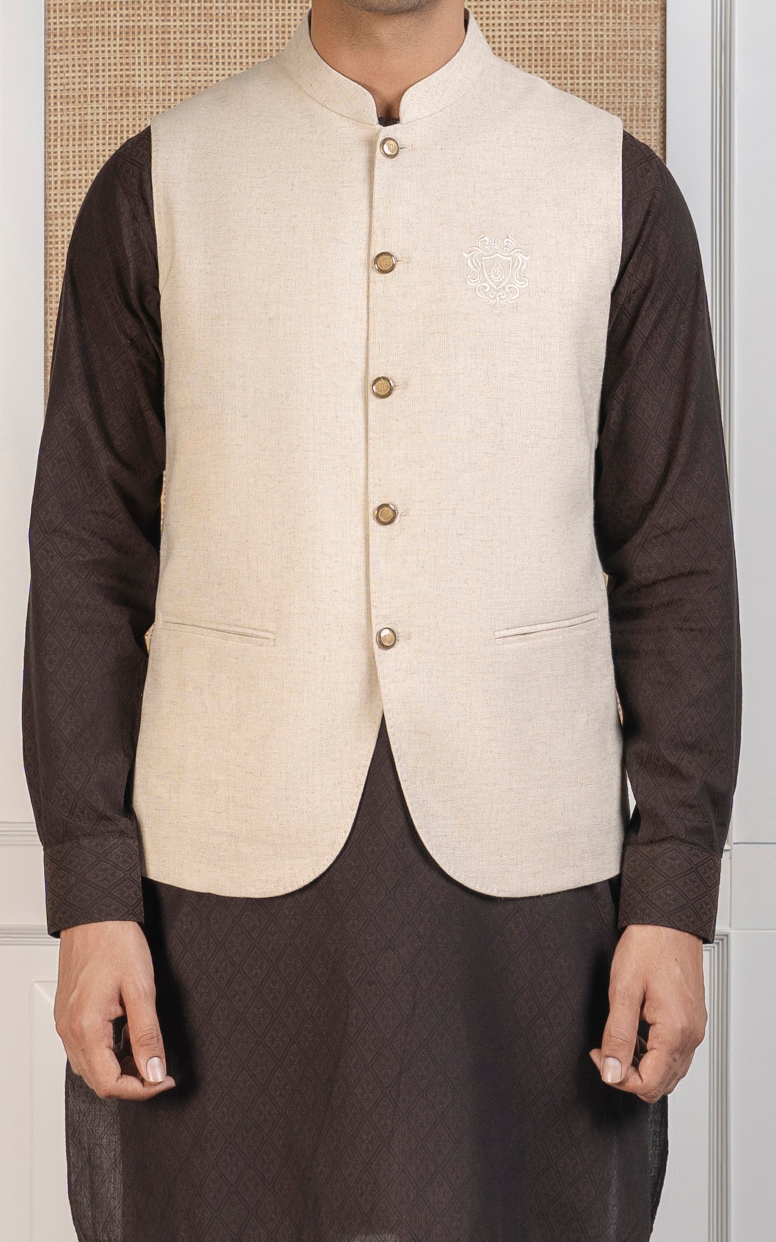 COTTON LINEN W/C -  SIGNATURE COLLECTION OATMEAL