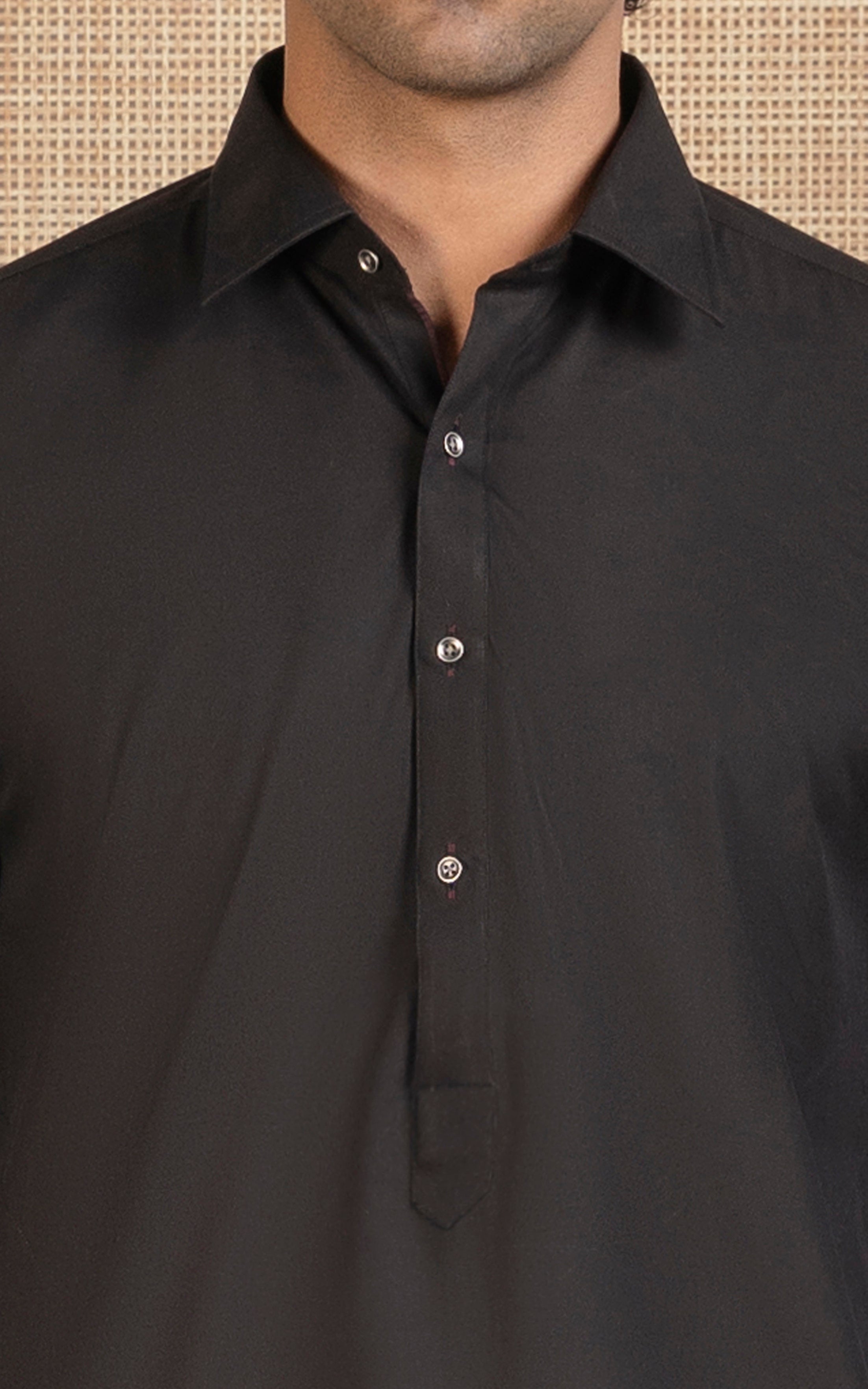 BLENDED KAMEEZ SHALWAR - SIGNATURE COLLECTION  BLACK