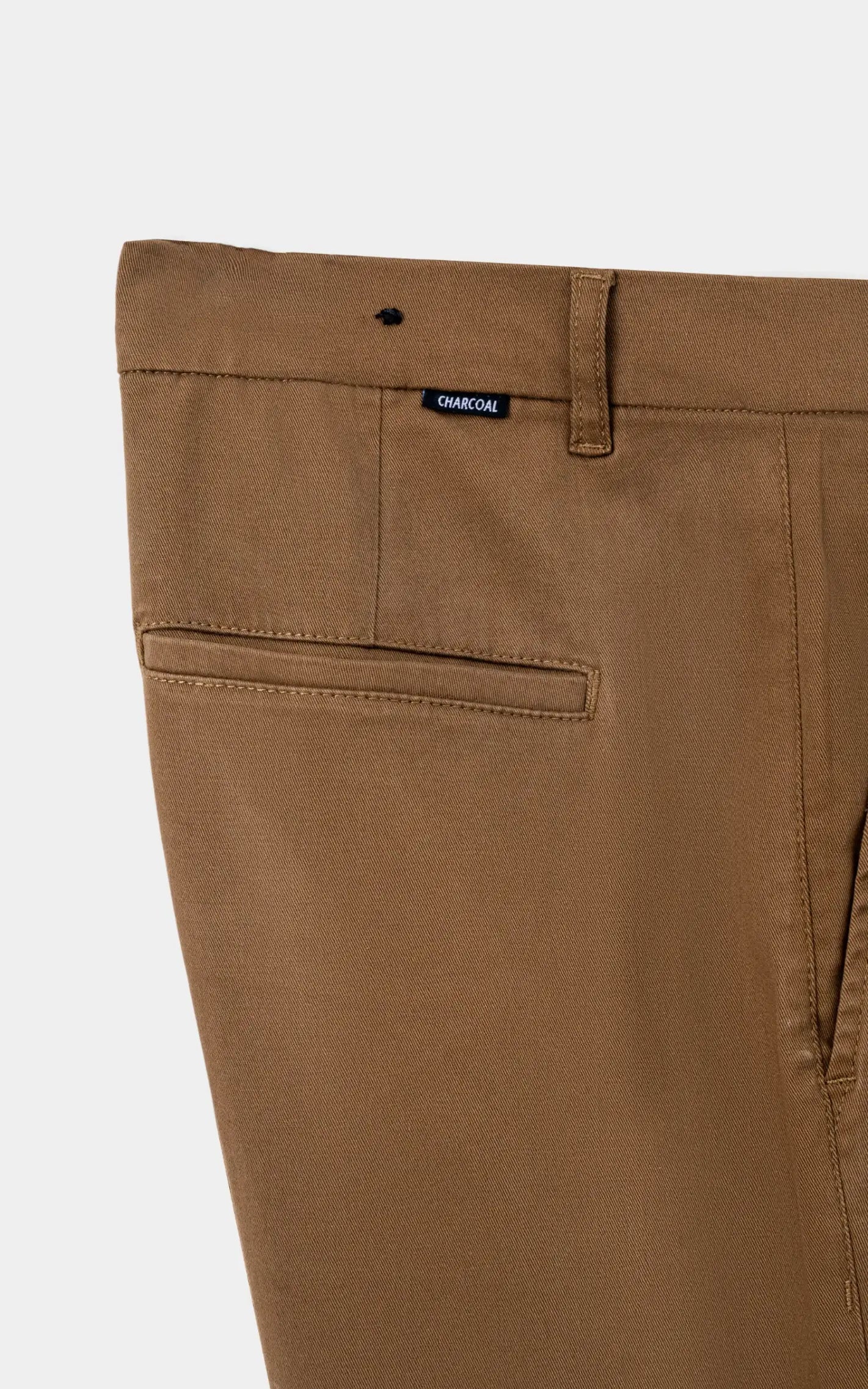 TWILL PLEATED REGULAR FIT CASUAL PANT BROWN