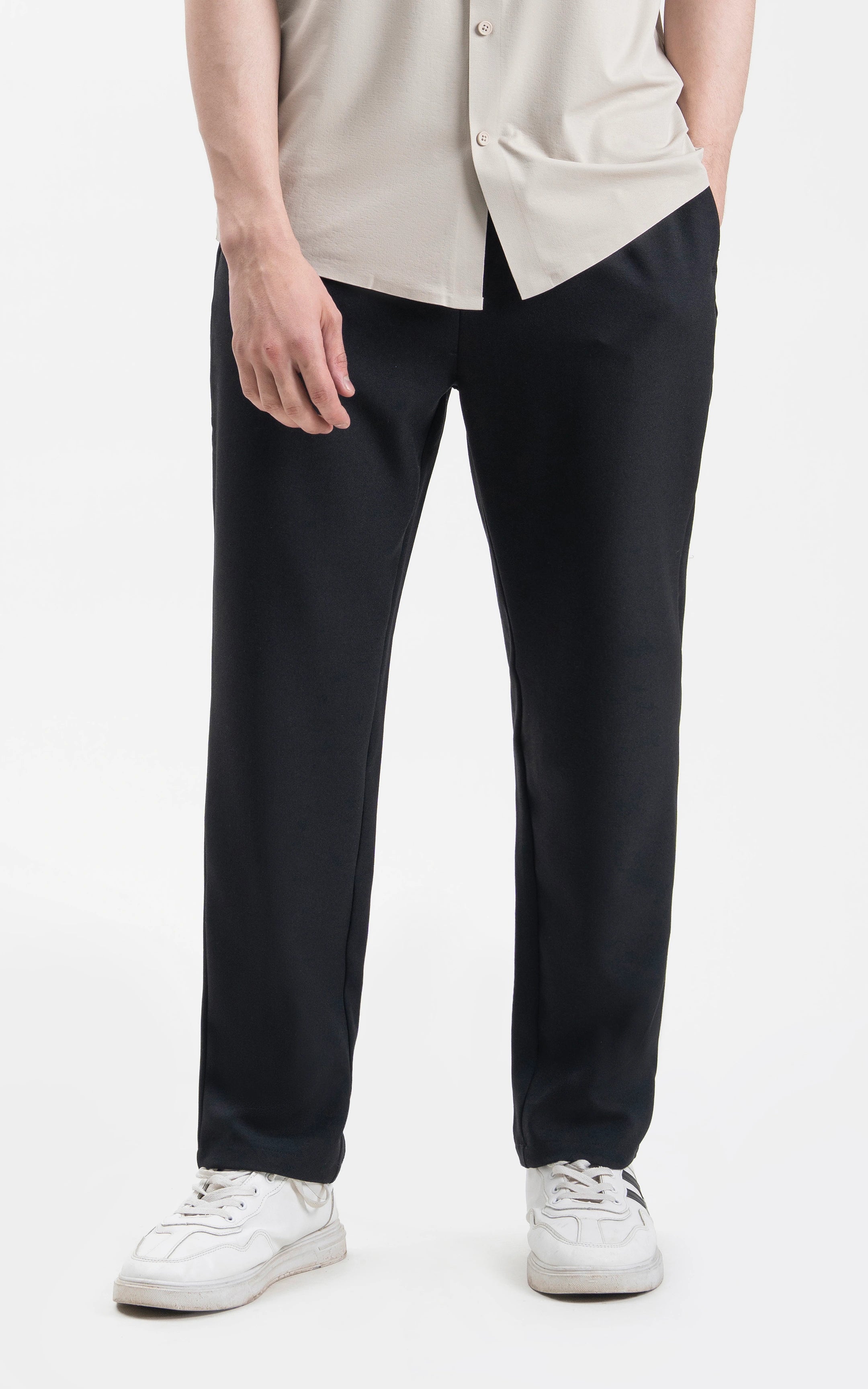 CASUAL TROUSER SMART FIT BLACK