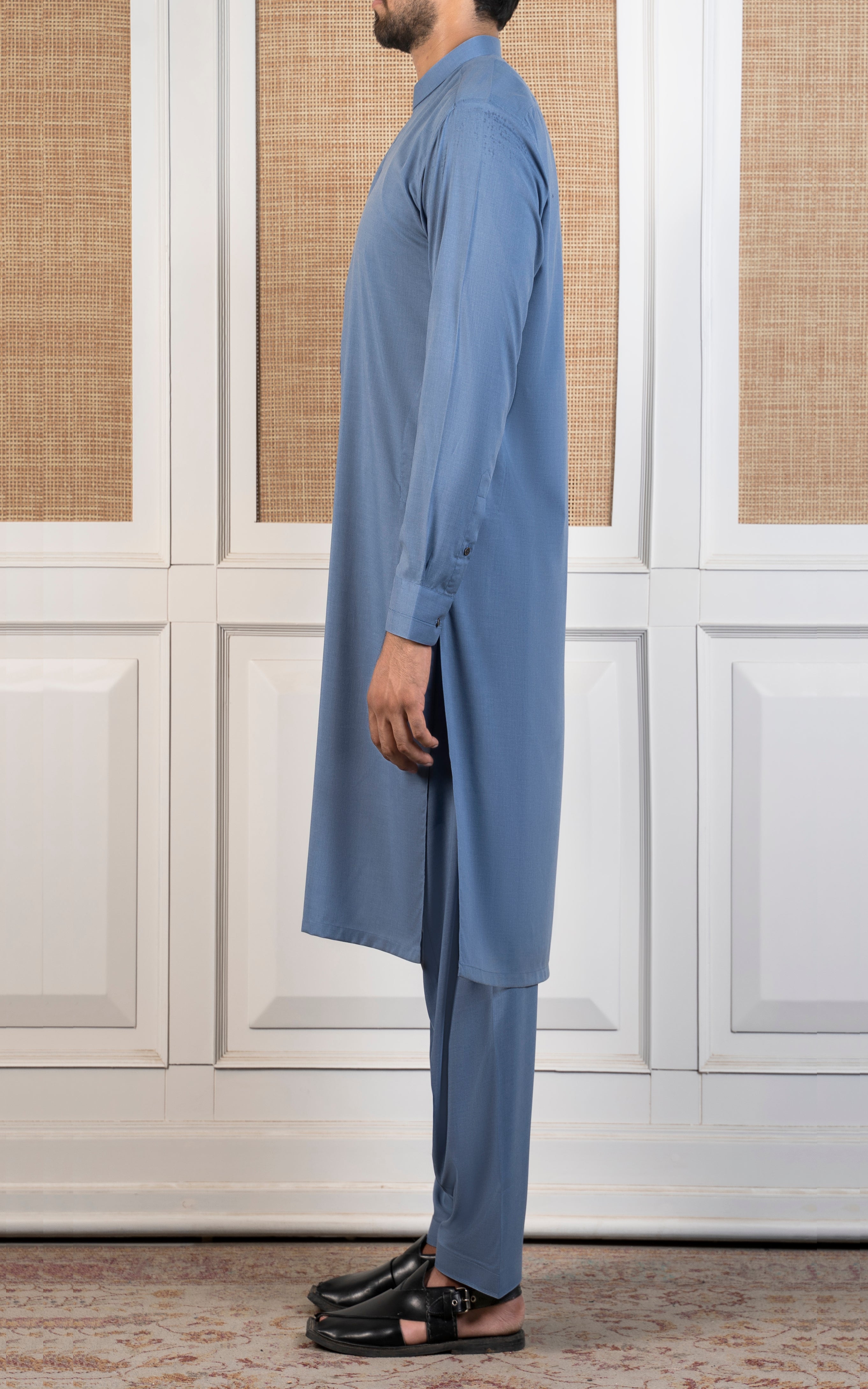 BLENDED KAMEEZ SHALWAR - CLASSIC COLLECTION  MID BLUE
