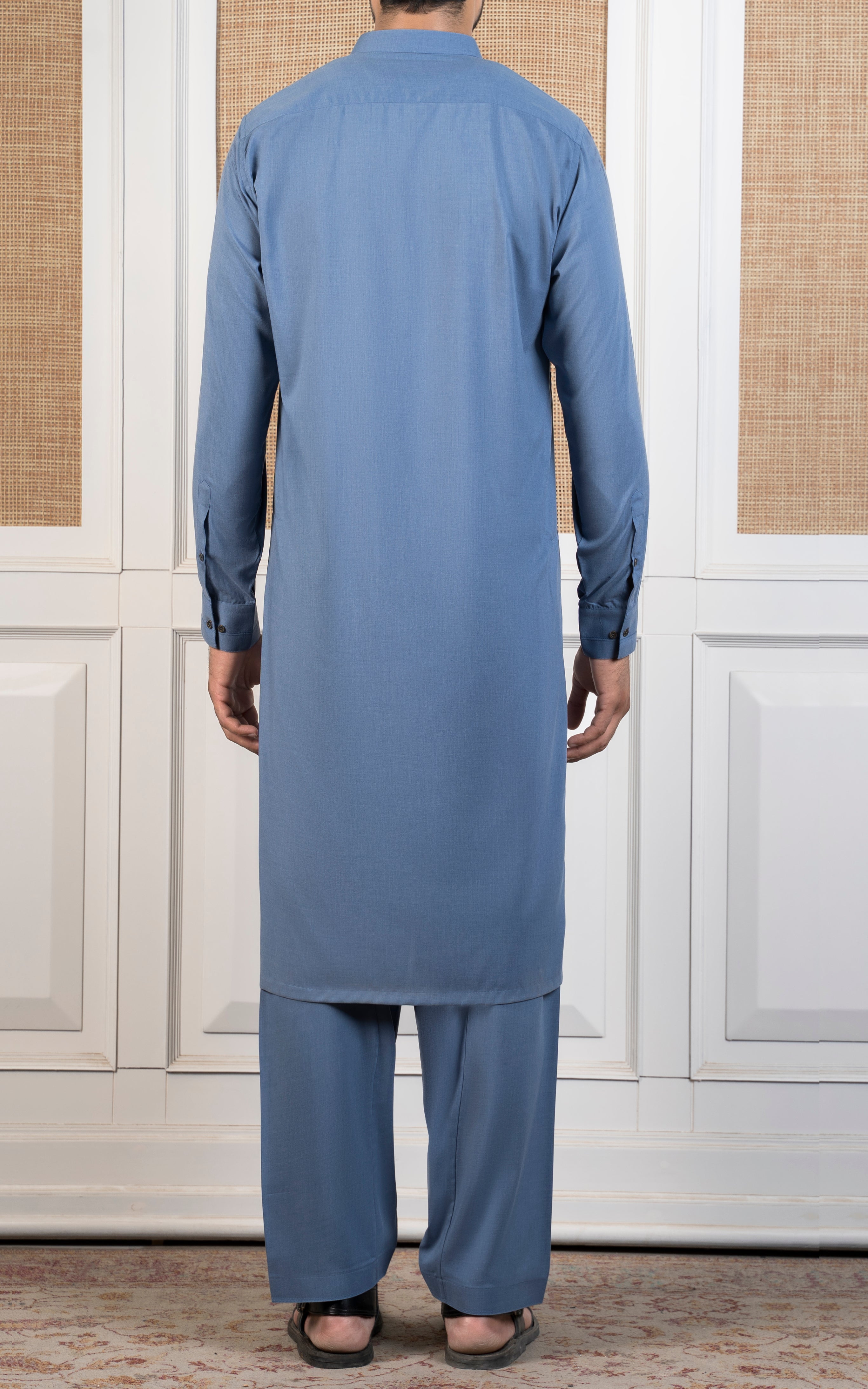BLENDED KAMEEZ SHALWAR - CLASSIC COLLECTION  MID BLUE