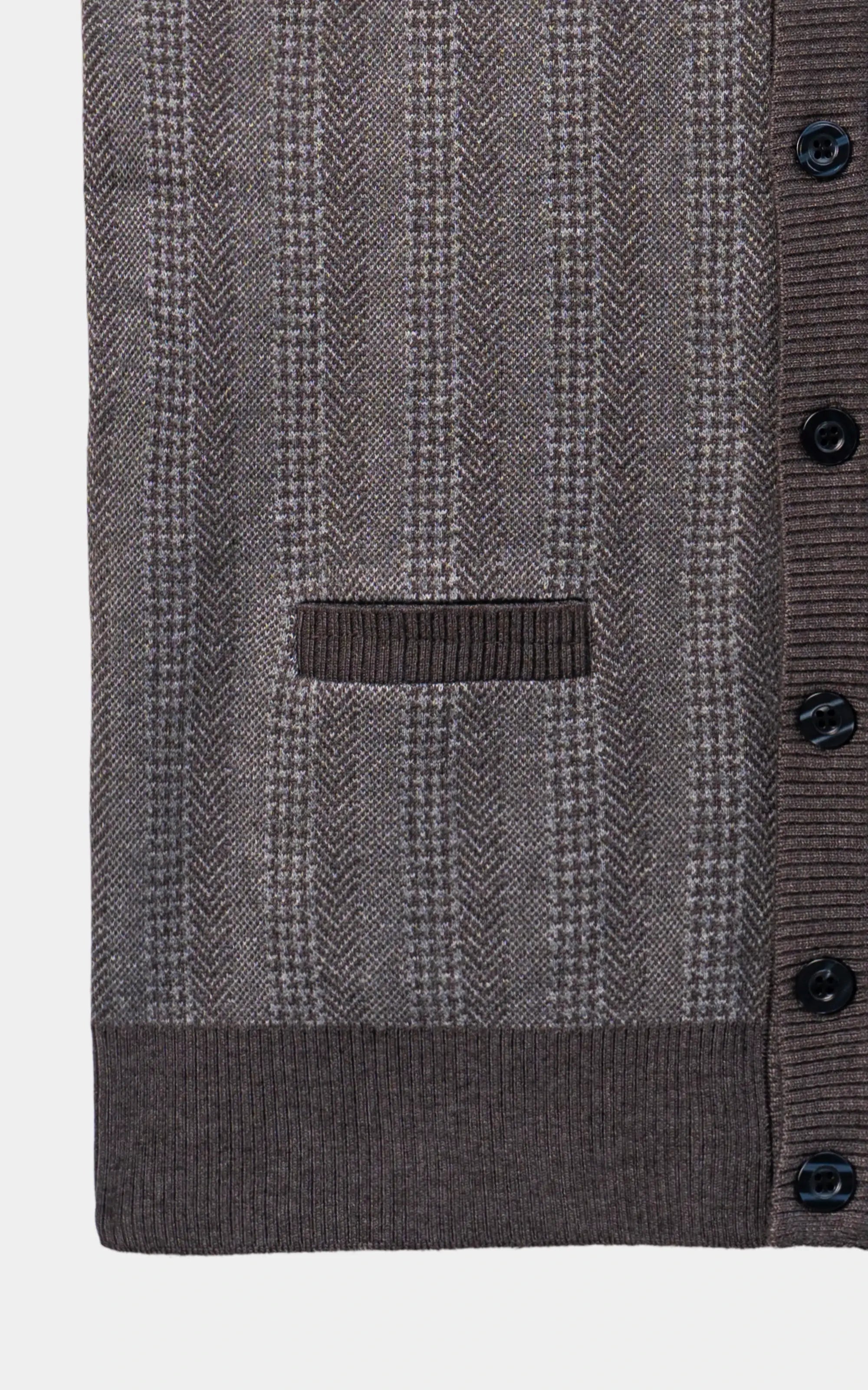 Sleeveless Cardigan Sweater Brown