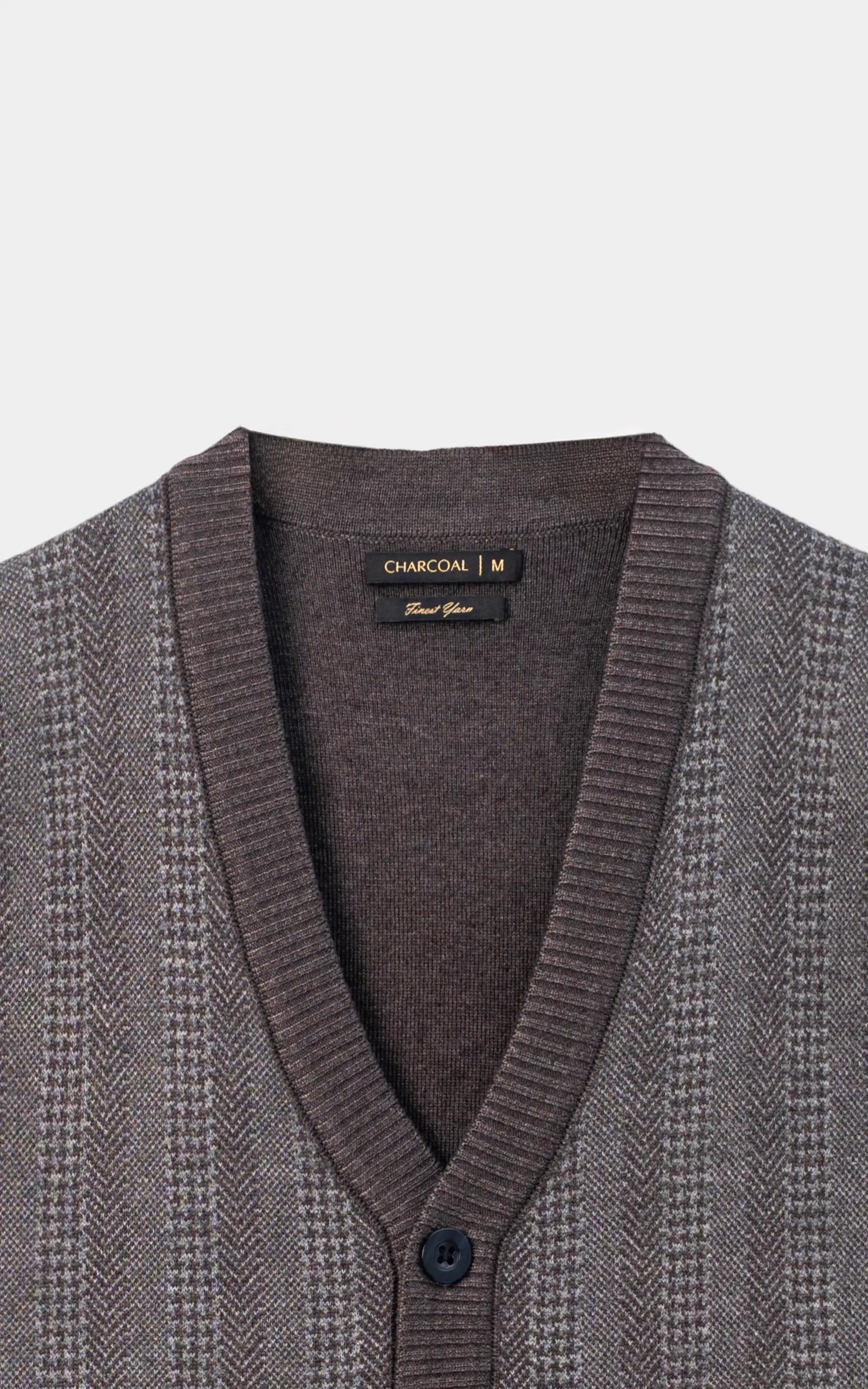 Sleeveless Cardigan Sweater Brown