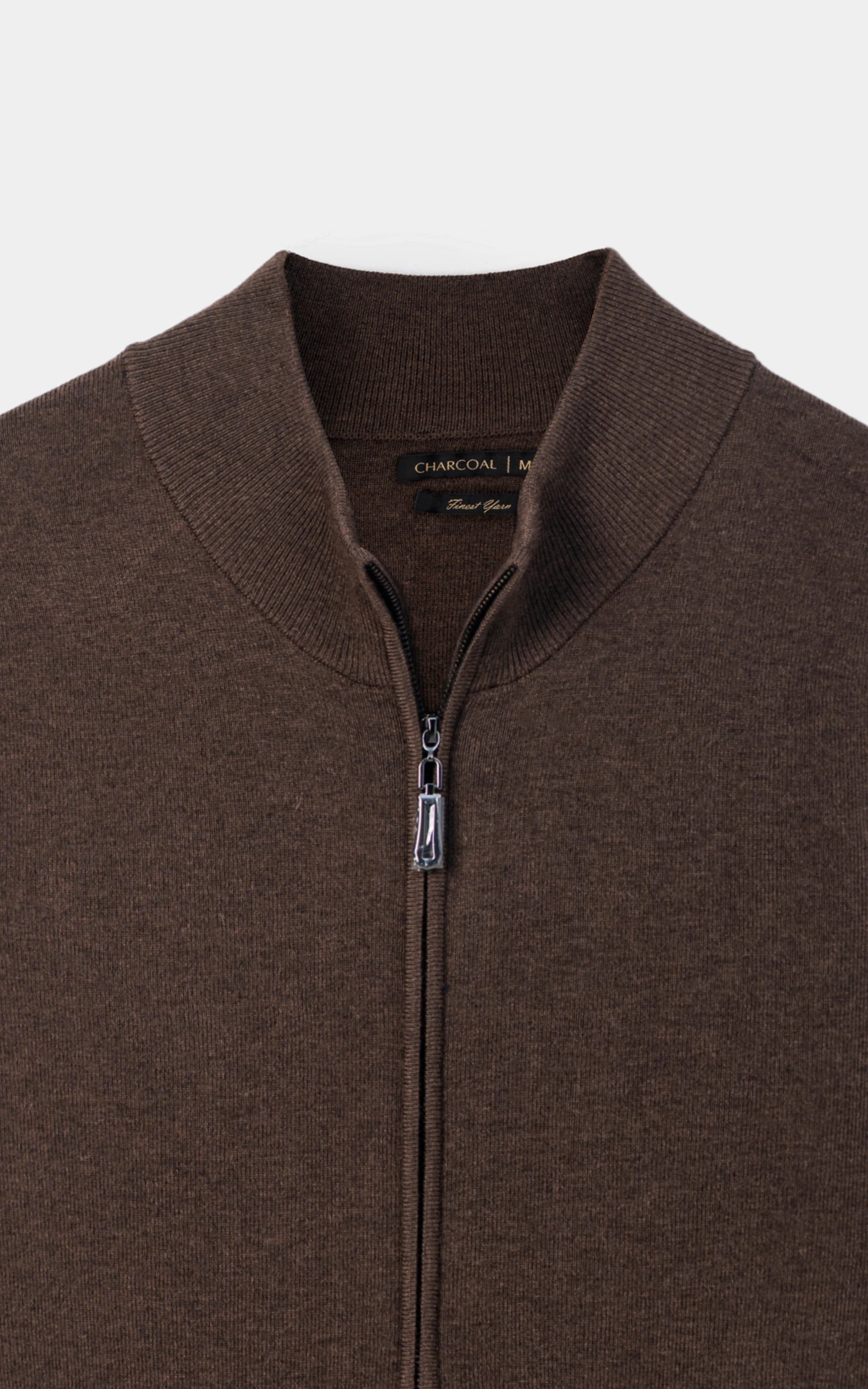 Sweater full zip Brown